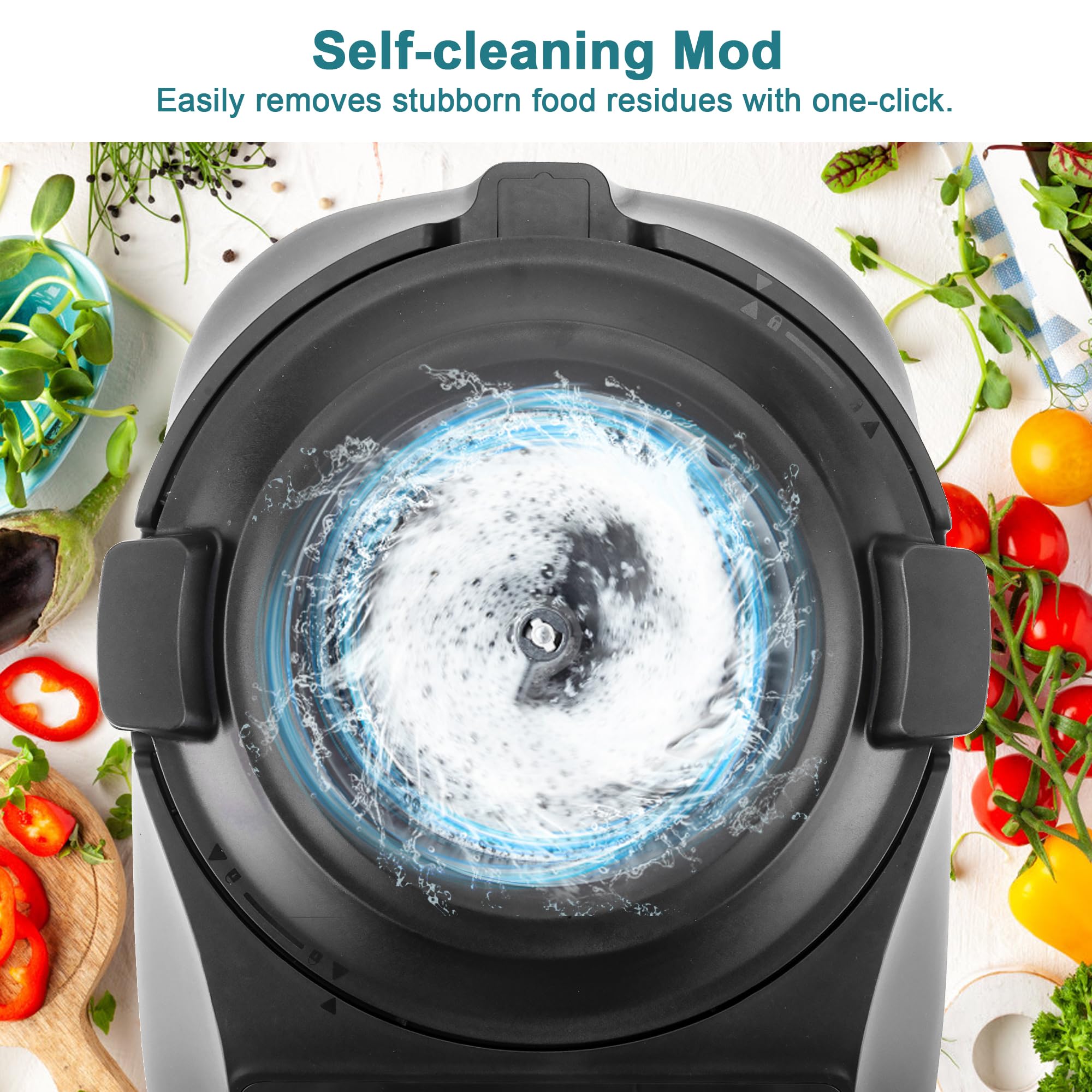 **ChefRobot CR-8 Smart Kitchen Robot - All-in-One Food Processor, Blender, Juicer, Chopper, Steamer & Dough Kneader with Self-Cleaning, WiFi & App Control - Perfect for Meal Prep, Baking & Healthy Cooking**    (Note: I kept the product code 