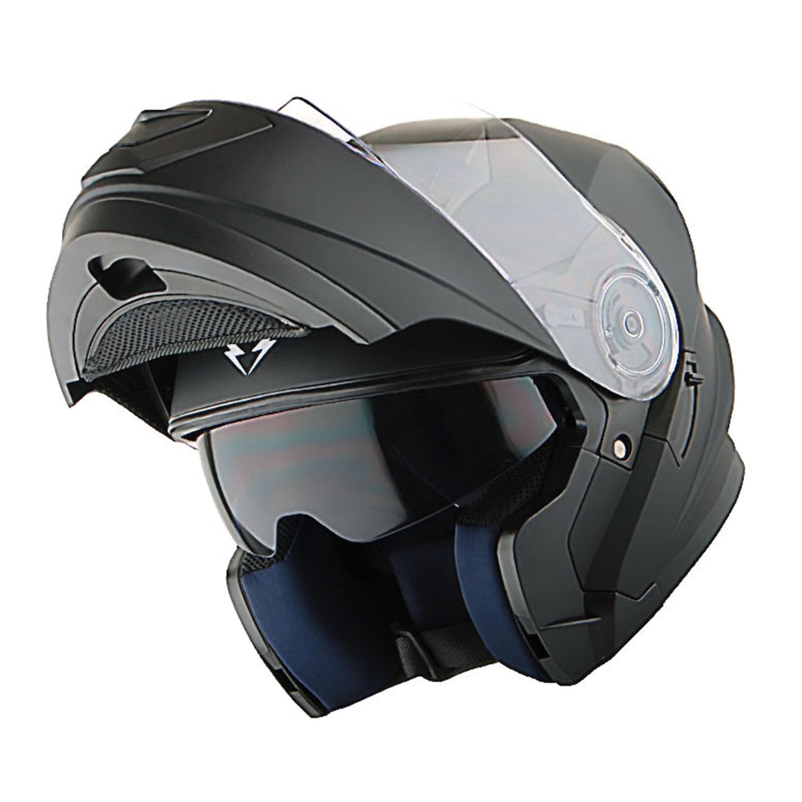 1Storm Modular Full Face Motorcycle Helmet with Dual Visor Sun Shield & LED Tail Light - Bluetooth Compatible (Matte Black) - Ideal for Commuting, Touring & Adventure Riding