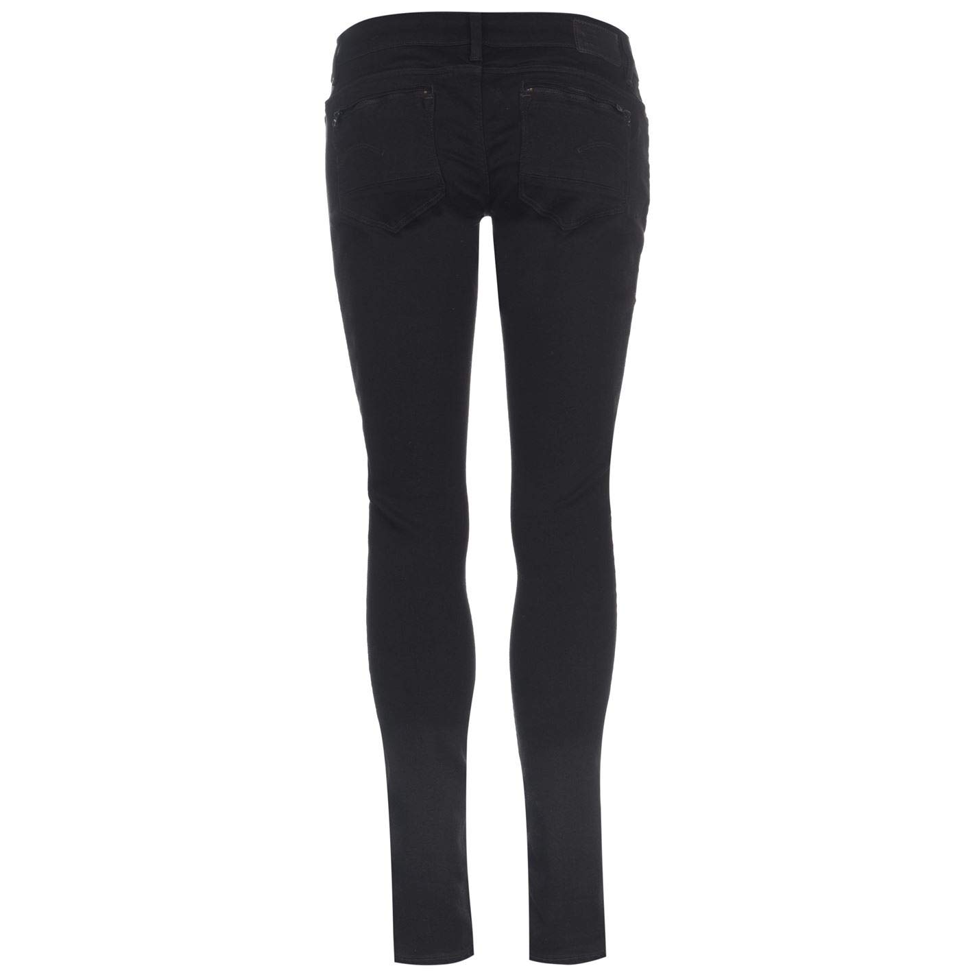G-STAR Raw Women's Midge Zip Low Skinny Stretch Denim Jeans in Black | Super Stretch Rinsed Wash | Perfect for Casual Wear, Night Out & Street Style Fashion