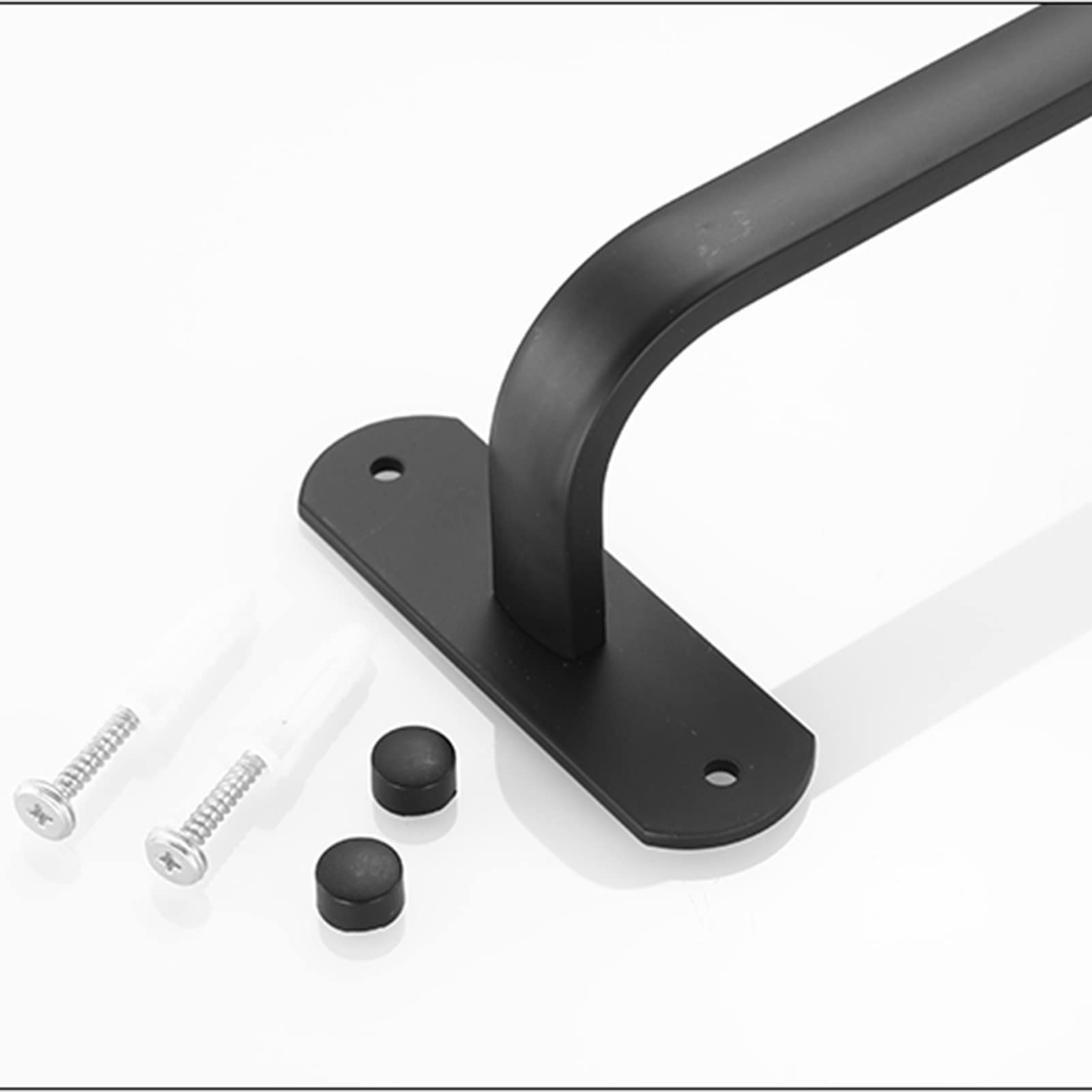 Black Space Aluminum Wall Mount Towel Bar - 30cm Single Bar Hand Towel Rack for Bathroom & Kitchen - Durable Dish Cloth Hanger & Bath Towel Holder (Perfect for Small Spaces & Modern Home Decor)