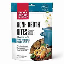 Healthy Turkey Bone Broth Bites with Pumpkin - All-Natural Grain-Free Dog Treats for Joint Health & Digestion - Perfect for Training, Rewards & Senior Dogs