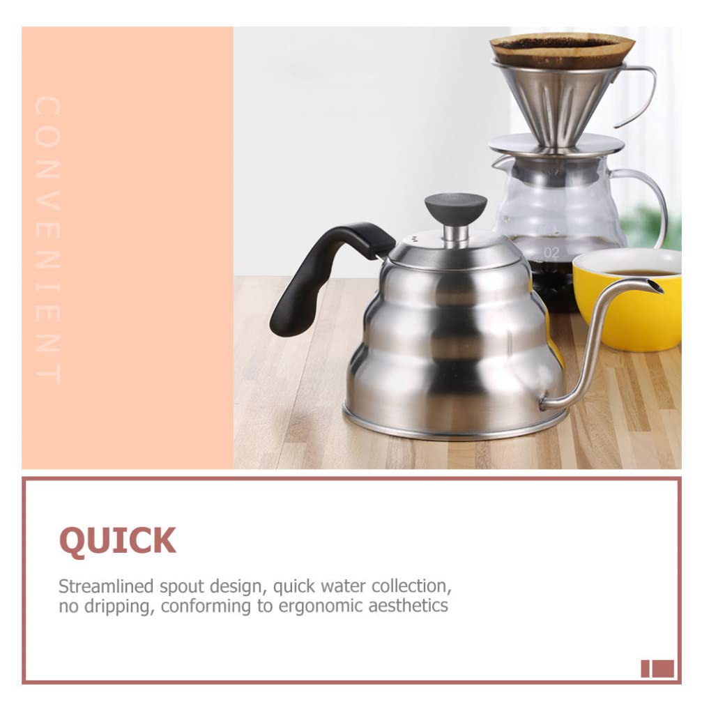 Premium CALLARON Camping Coffee Maker - Stainless Steel Pour Over Kettle with Long Spout for Perfect Coffee Brewing | Ideal for Outdoor Adventures, Home Baristas & Specialty Coffee Lovers