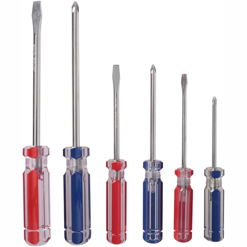 Allied 89082 6-Piece Screwdriver Set - Professional Screwdriver Kit with Ergonomic Handles for Home Repair, DIY Projects & Automotive Maintenance