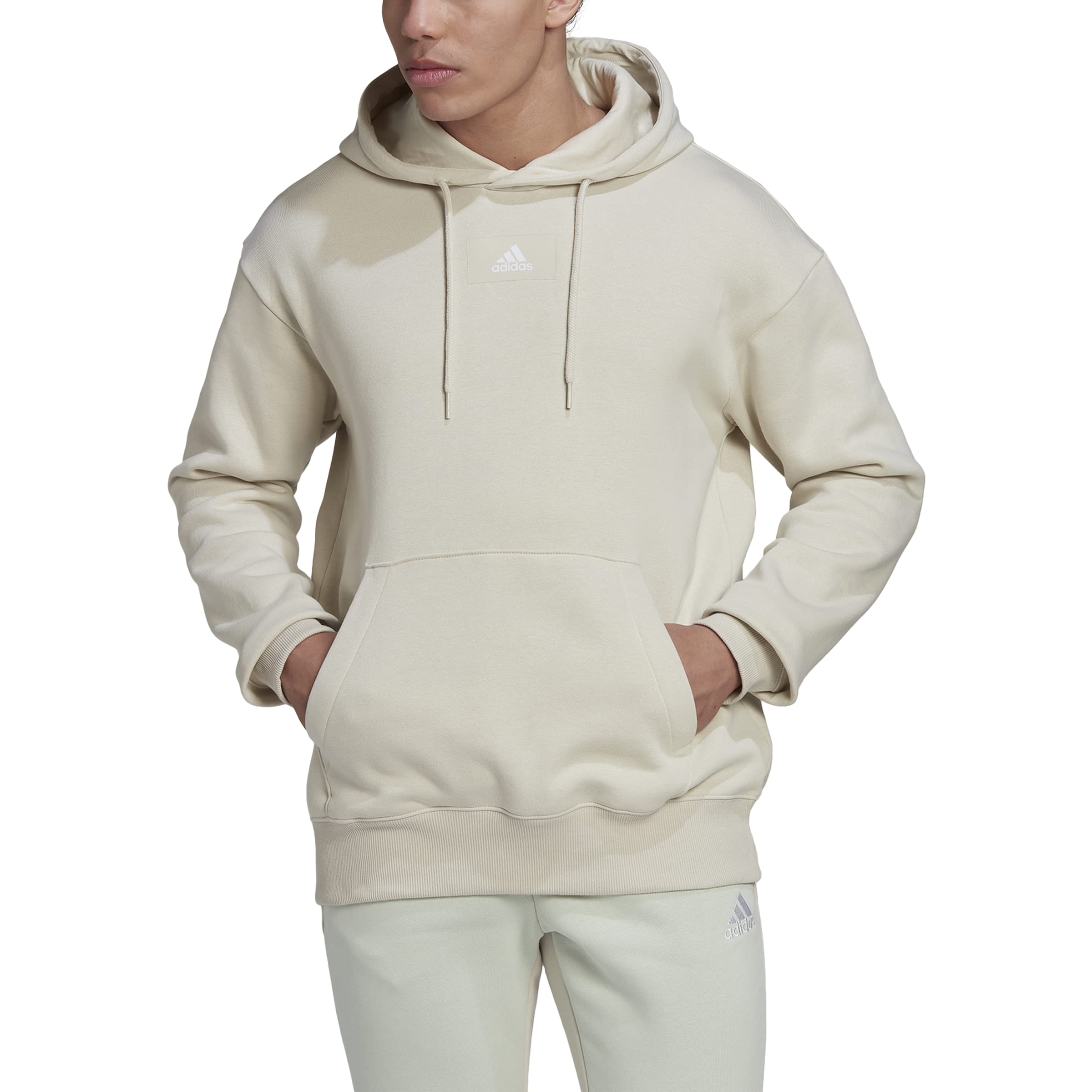 adidas Men's Essentials Feelvivid Hoodie - Comfortable Cotton Pullover Sweatshirt for Casual Wear, Gym & Outdoor Activities