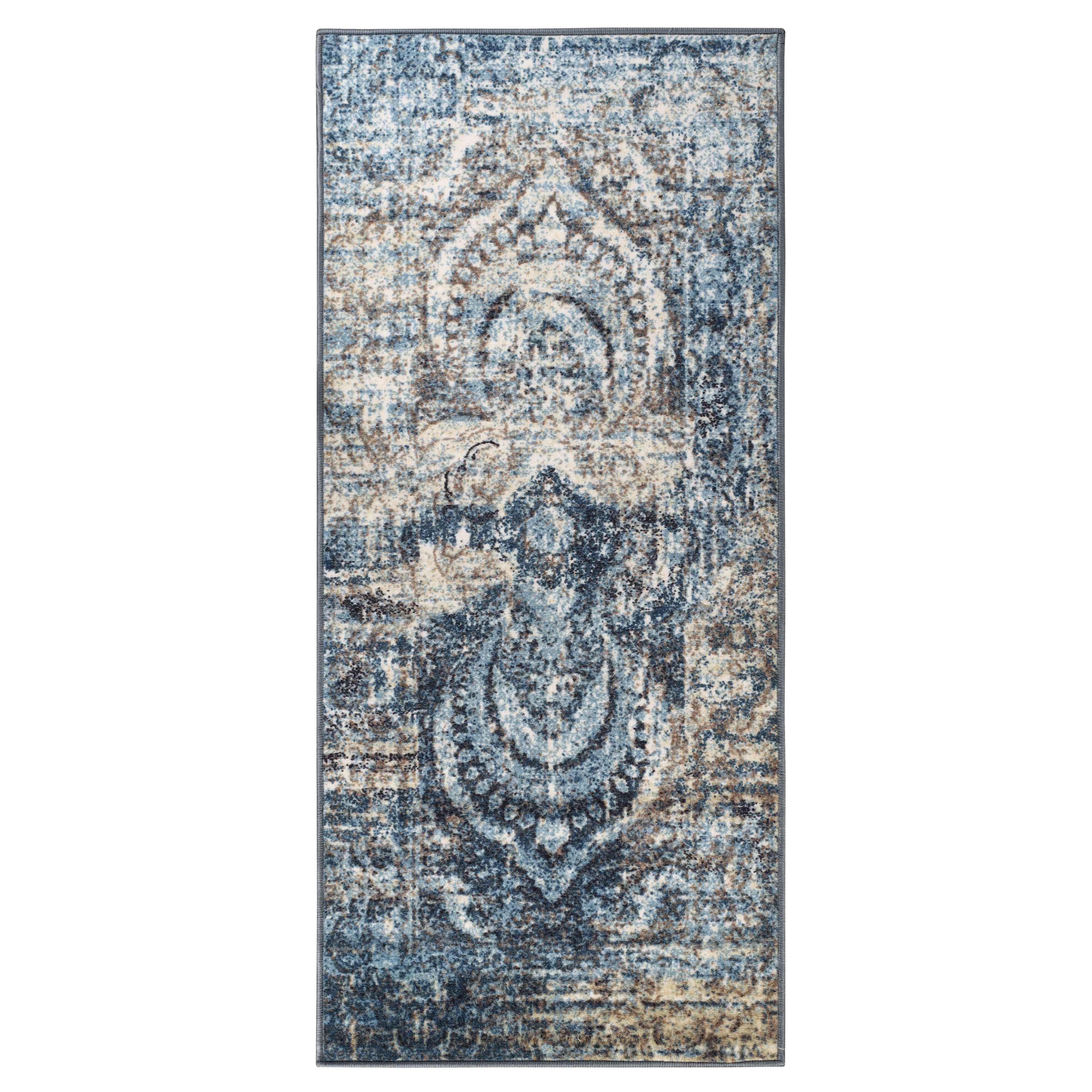 Salford Modern Medallion Non-Slip Indoor Area Rug - Soft Comfortable Living Room Carpet for Home Decor, Bedroom, Nursery & Office (5x7 Feet)