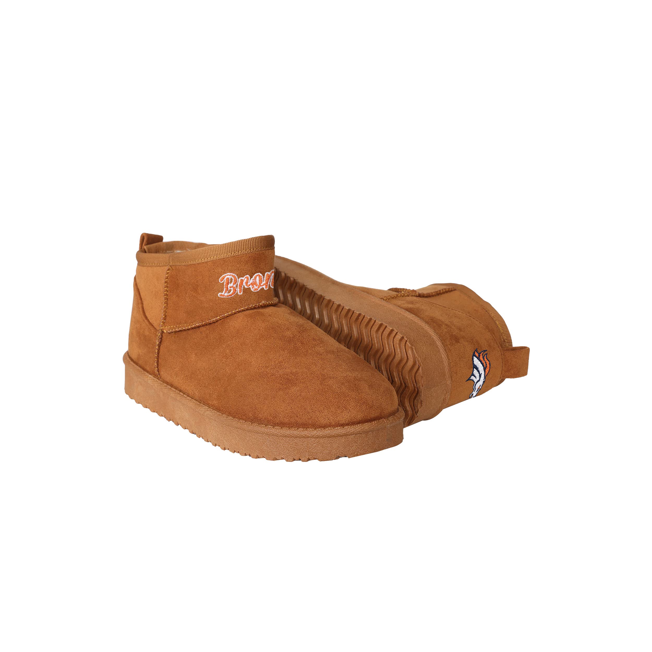 FOCO Women's NFL Team Logo Fuzzy Slipper Boots - Cozy Winter House Shoes for Football Fans, Perfect for Game Day, Lounging & Gifting