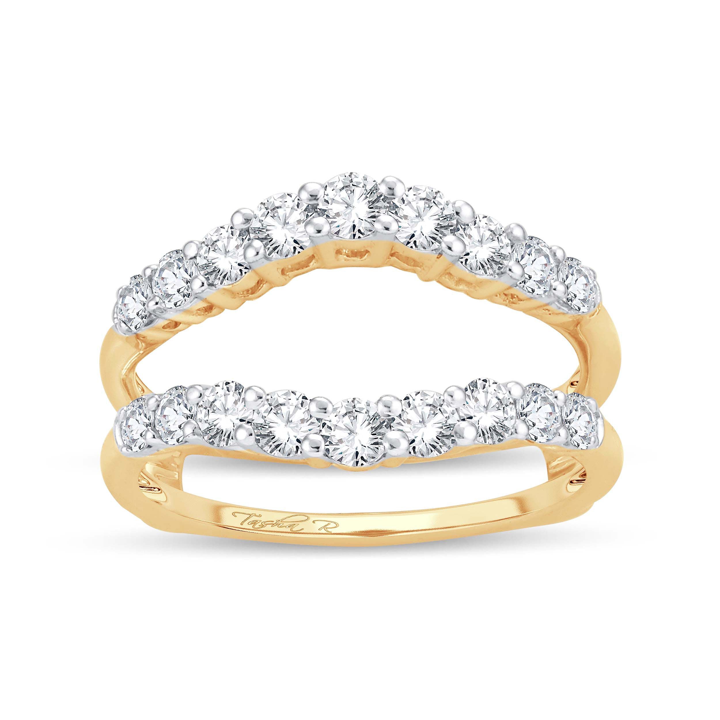 14K Gold 1.00ctw Round Brilliant Cut Diamond Prong Setting Ring Enhancer - Perfect for Wedding Bands & Anniversary Gifts