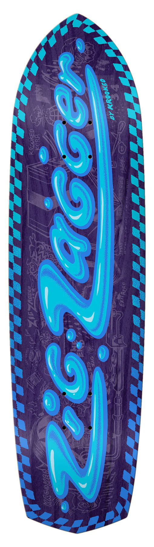 Krooked Clay Halling Guest Zig Zagger Skateboard Deck (8.62