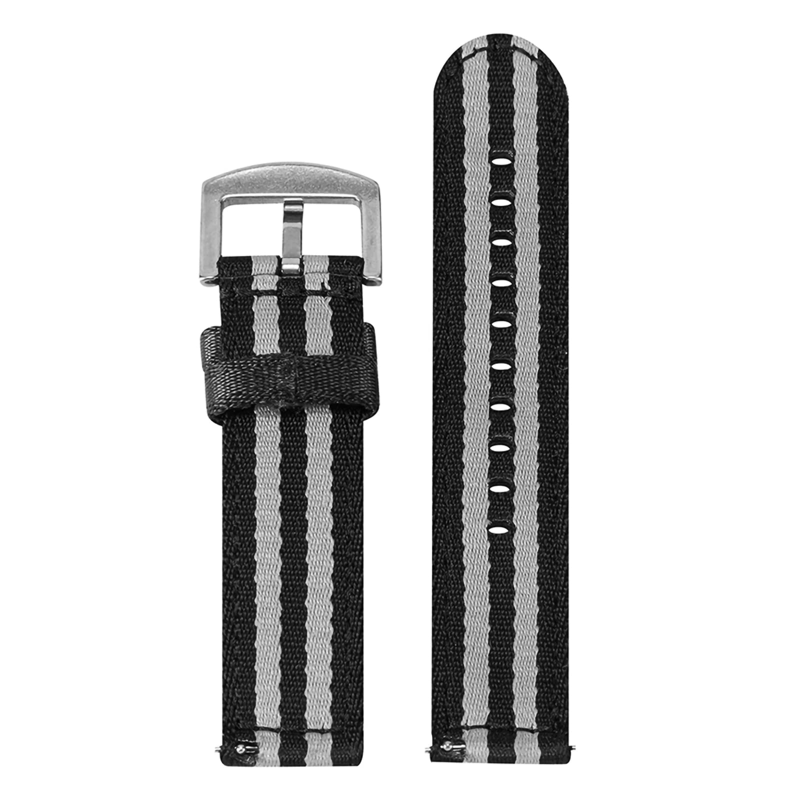 WOUKUP Military Quick Release Nylon Watch Bands - Premium Seat Belt Material Strap for Men & Women (18mm 20mm 22mm) - Durable Everyday, Outdoor & Sports Watchband
