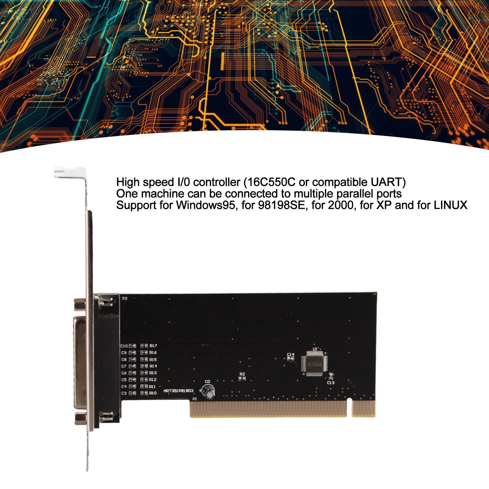 PCI Parallel Port Card - 32 Bit Bus Printer Port Adapter with Automatic Assignment | PCI Expansion Card for Printers, Scanners & Legacy Devices | Perfect for Home Office & Industrial Use
