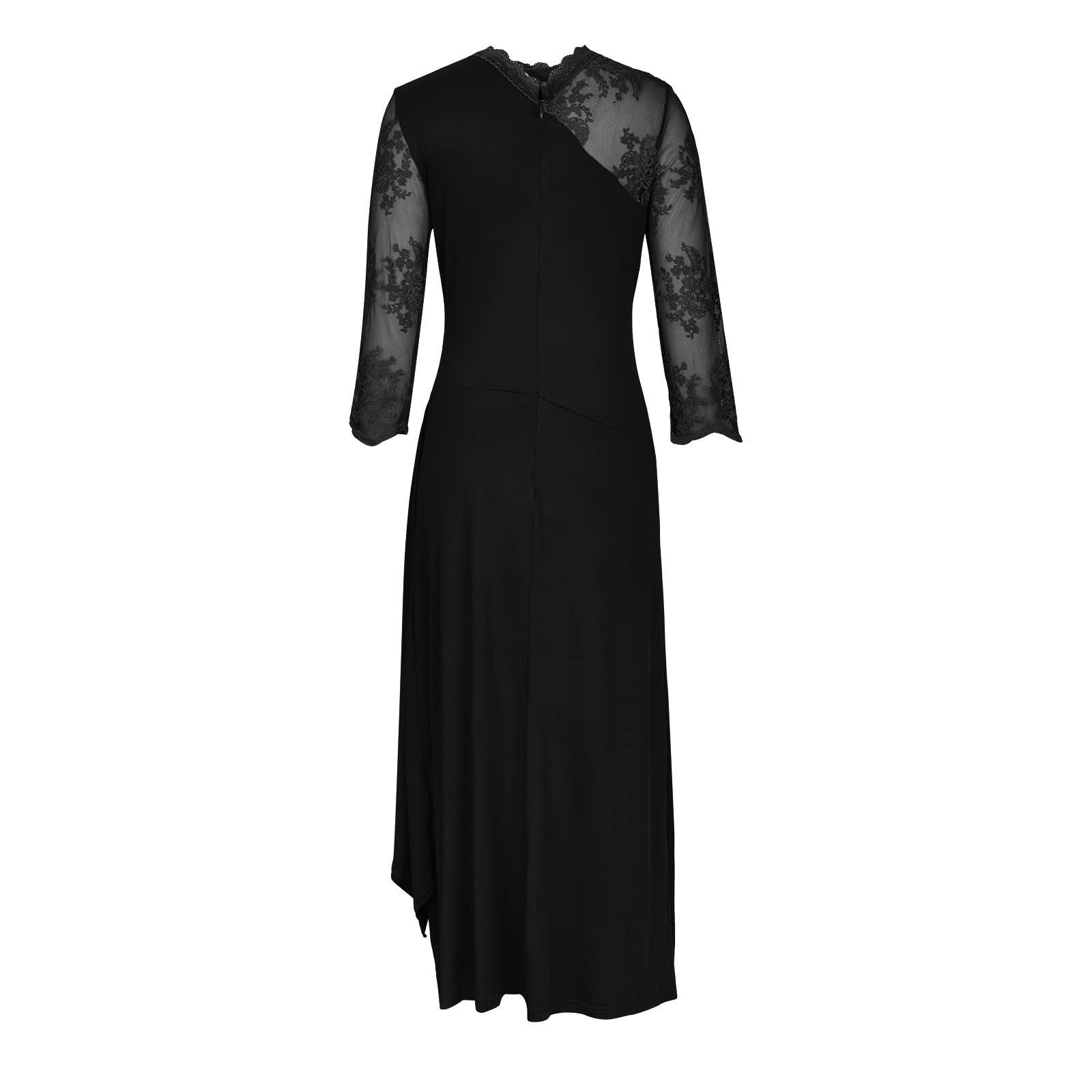 Elegant Lace 3/4 Sleeve Maxi Dress for Women | Formal Prom Evening Gown | Wedding Guest & Party Dress | Perfect for Cocktail Parties, Galas & Special Occasions
