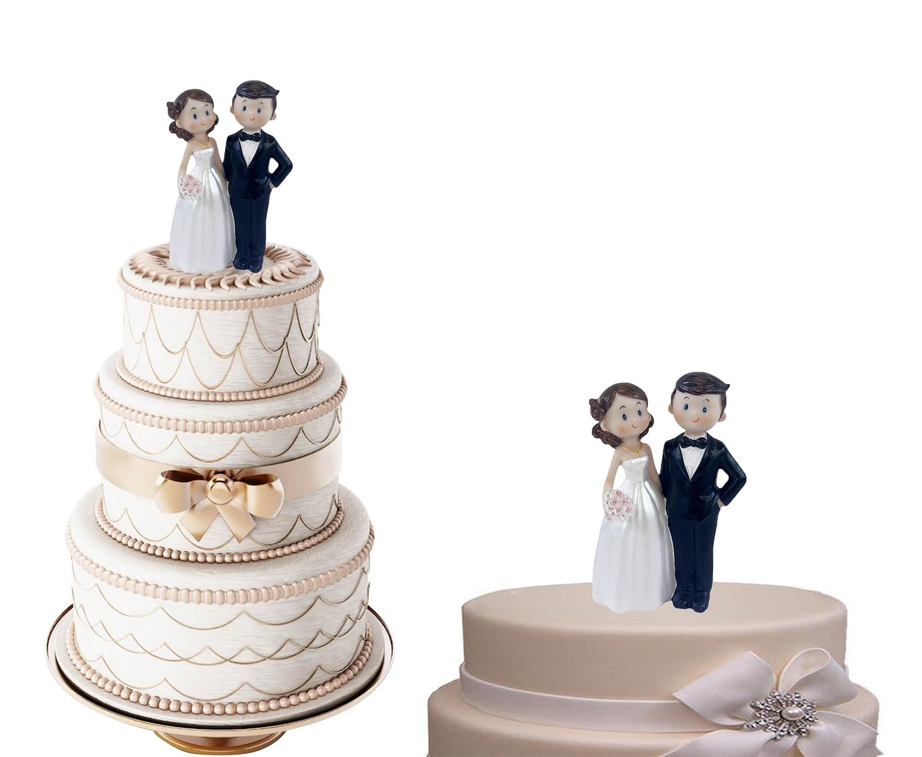 Custom Mr & Mrs Cake Topper - Wedding Couple Dolls, Anime Bride & Groom Cake Decorations, Cute Cartoon Couple Toppers for Anniversary, Engagement & Bridal Showers - Perfect for Wedding Cakes, Cupcakes & Dessert Tables