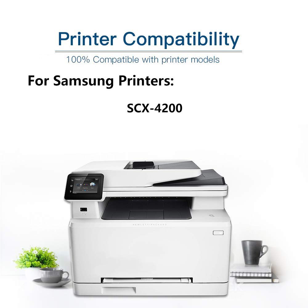 2-Pack Black High Yield SCX-D4200A Compatible Toner Cartridge for Samsung SCX-4200 Printer - Perfect for Office & Home Printing, Documents & Reports