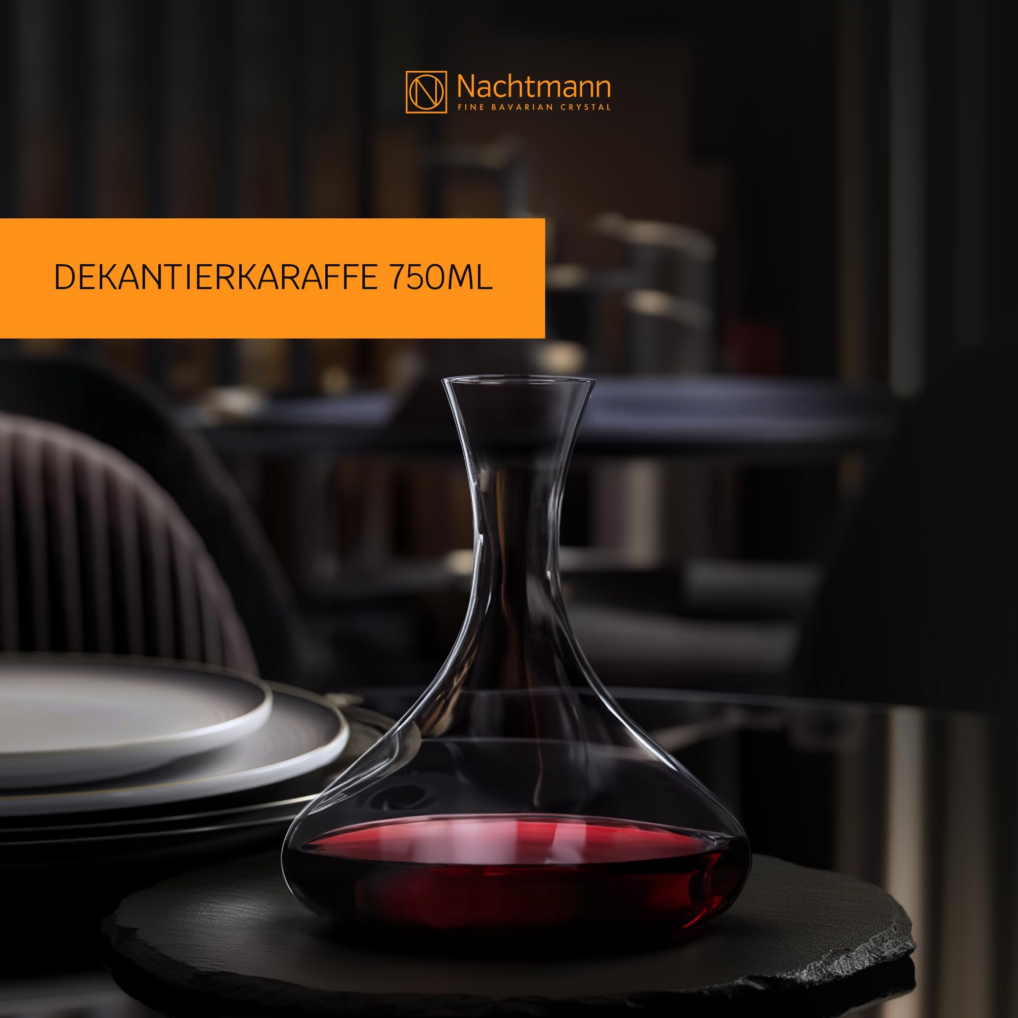 Premium Spiegelau & Nachtmann Vivendi Wine Glasses and 0.75L Decanter Carafe Set - Elegant Glassware for Red Wine, White Wine, and Cocktails - Perfect for Dinner Parties, Weddings, and Gifts