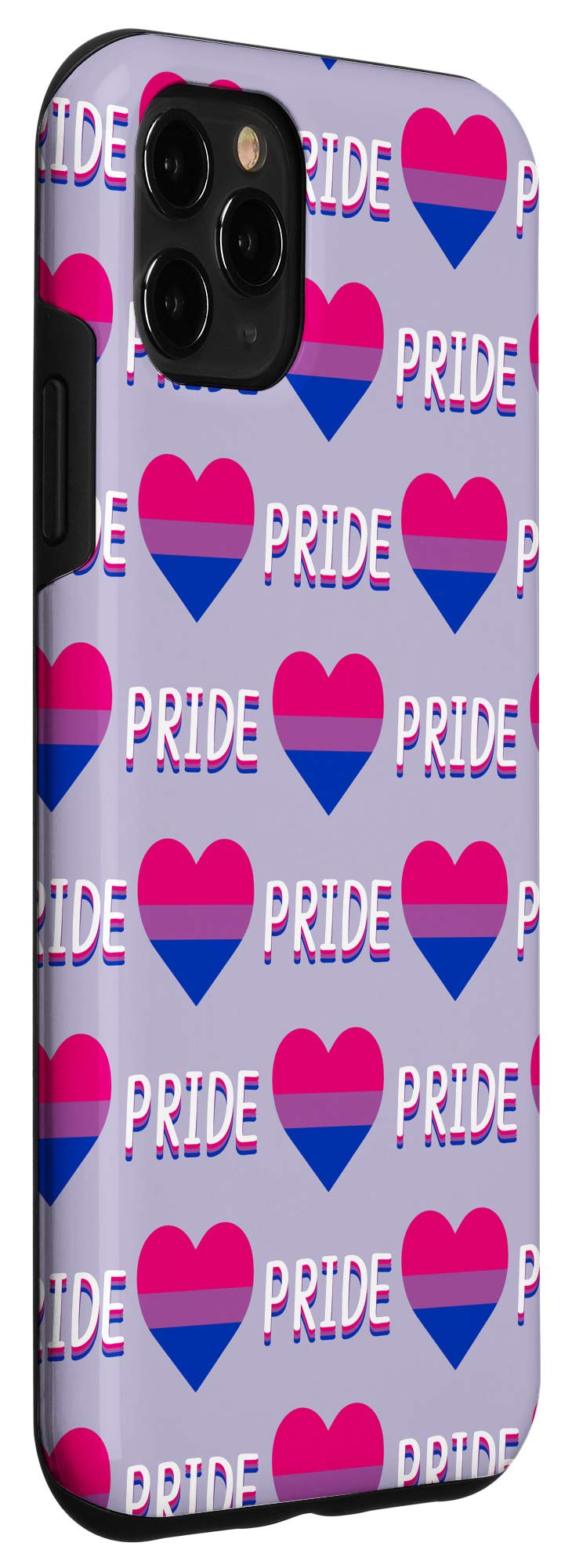 iPhone 11 Pro Max Case - Bisexual Pride Heart Design, LGBTQ Supportive Phone Cover - Perfect for Pride Month, Bisexual Awareness Day & LGBTQ Ally Gifts