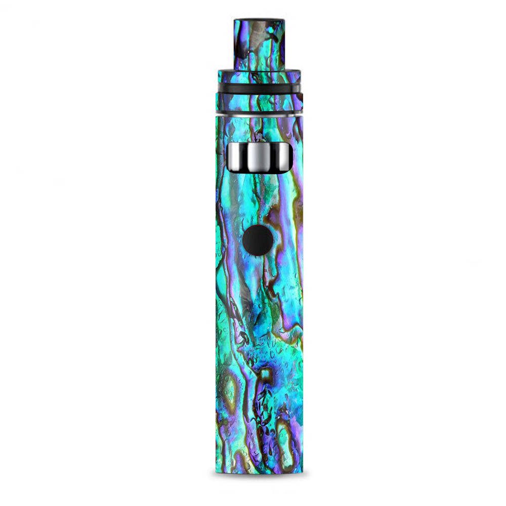 Abalone Ripples Green Blue Purple Shells Smok Stick AIO Vape Kit - Premium Shell Design for Smooth Vaping Experience at Home or Outdoors