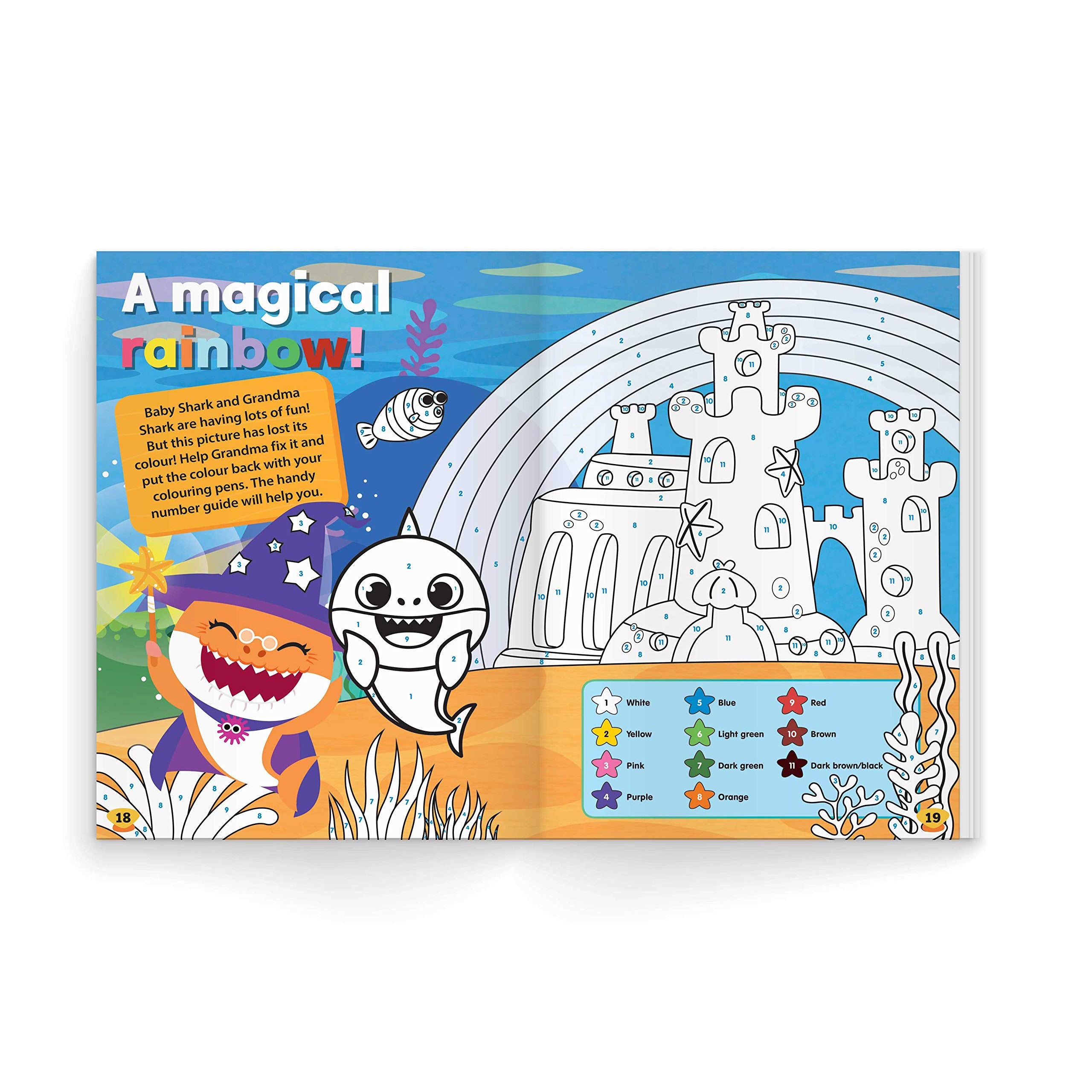 Baby Shark 1000 Sticker Book for Kids - Fun Learning Activity Stickers for Toddlers & Preschoolers - Perfect for Scrapbooking, Arts & Crafts, and Party Favors