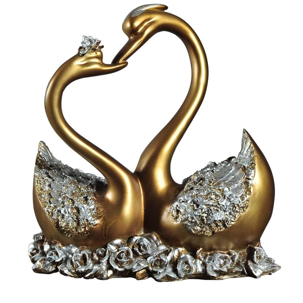 European Swan Resin Sculpture - Elegant Home Decor, Wedding Gift, White Handcrafted Ornament for Living Room, Bedroom, and Party Decorations | Perfect for Housewarming, Anniversary, and Bridal Shower Gifts