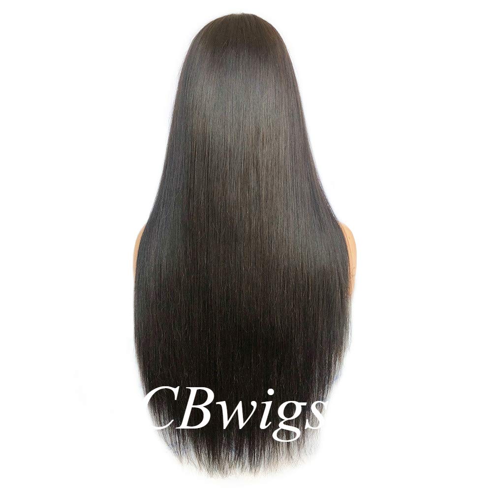 Glueless 360 Lace Frontal Wig - 18 Inch Natural Straight Brazilian Remy Human Hair - 130% Density for Black Women | Perfect for Daily Wear, Parties & Special Occasions
