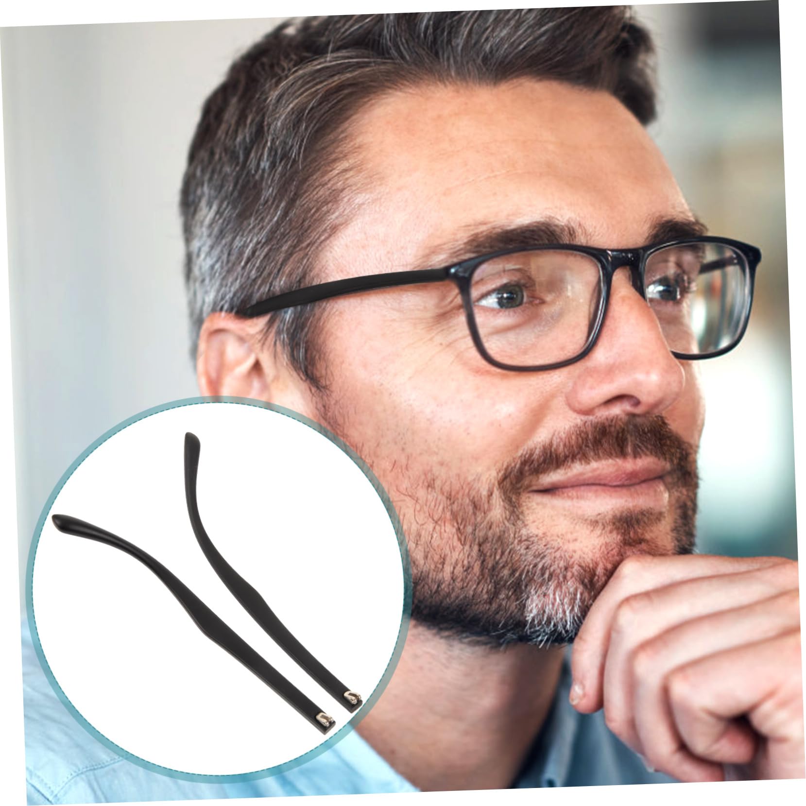 JECOMPRIS Universal Glasses Replacement Temple Kit - Silicone Sunglasses & Eyewear Repair Accessories for Men & Women - Perfect for Broken Arm Fix, DIY Restoration, and Everyday Use