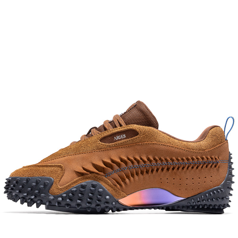 Aries x Puma Mostro Craft Sneakers - Mahogany/Teak Colorway - Stylish Streetwear Shoes for Men & Women | Perfect for Casual Wear, Gym & Urban Fashion