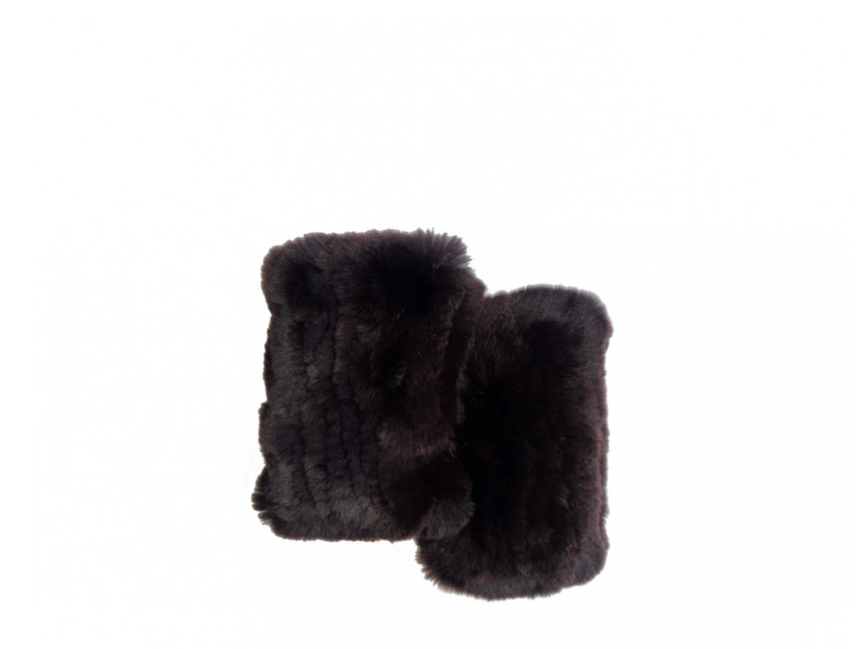 Authentic Rex Rabbit Fur Hand Warmers - Soft & Cozy Winter Accessories for Outdoor Activities, Skiing, and Cold Weather