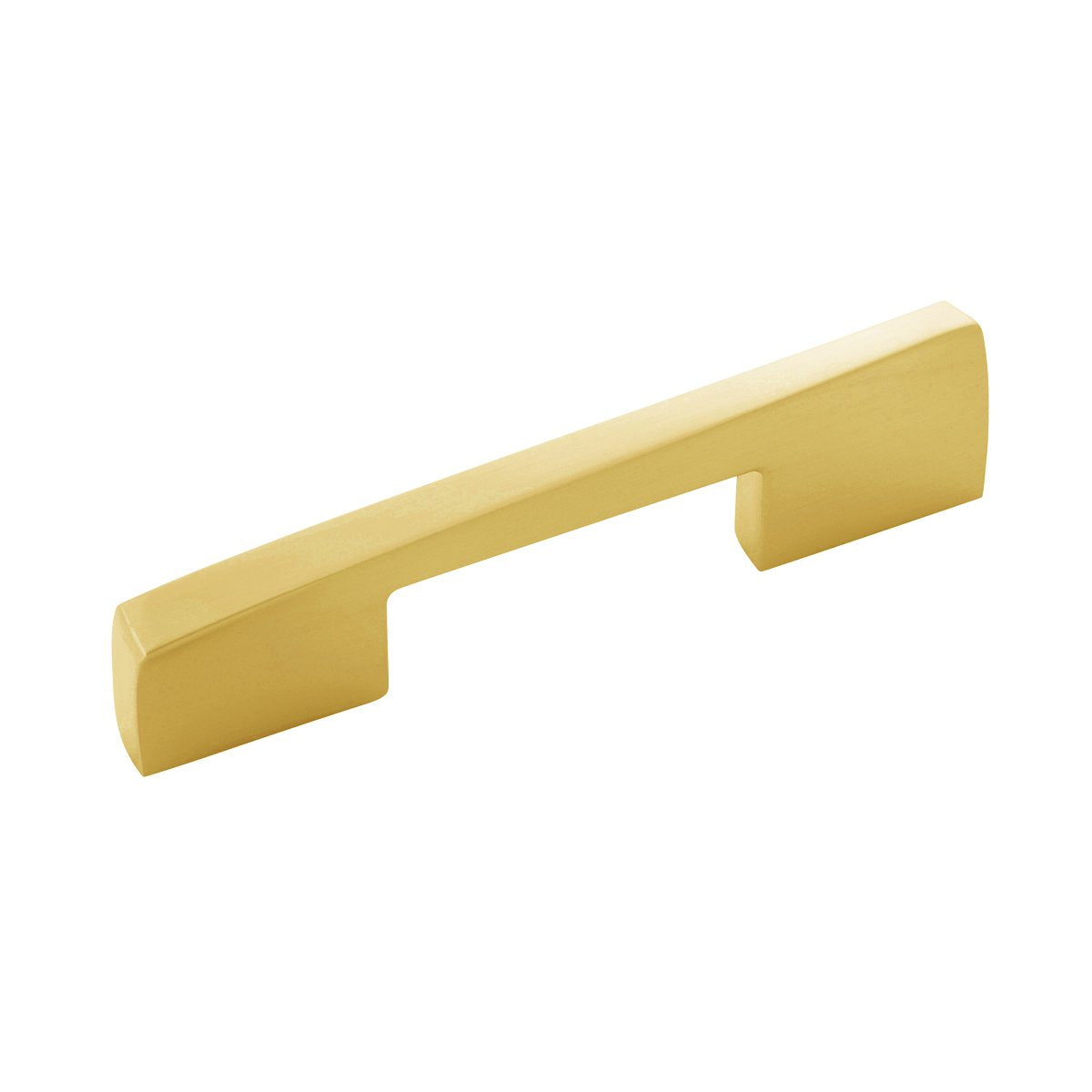Flex Pull 3 Inch & 3 3/4 Inch (96mm) Center to Center Brushed Golden Brass Cabinet Hardware - Perfect for Kitchen Cabinets, Bathroom Vanities, and Furniture Drawers