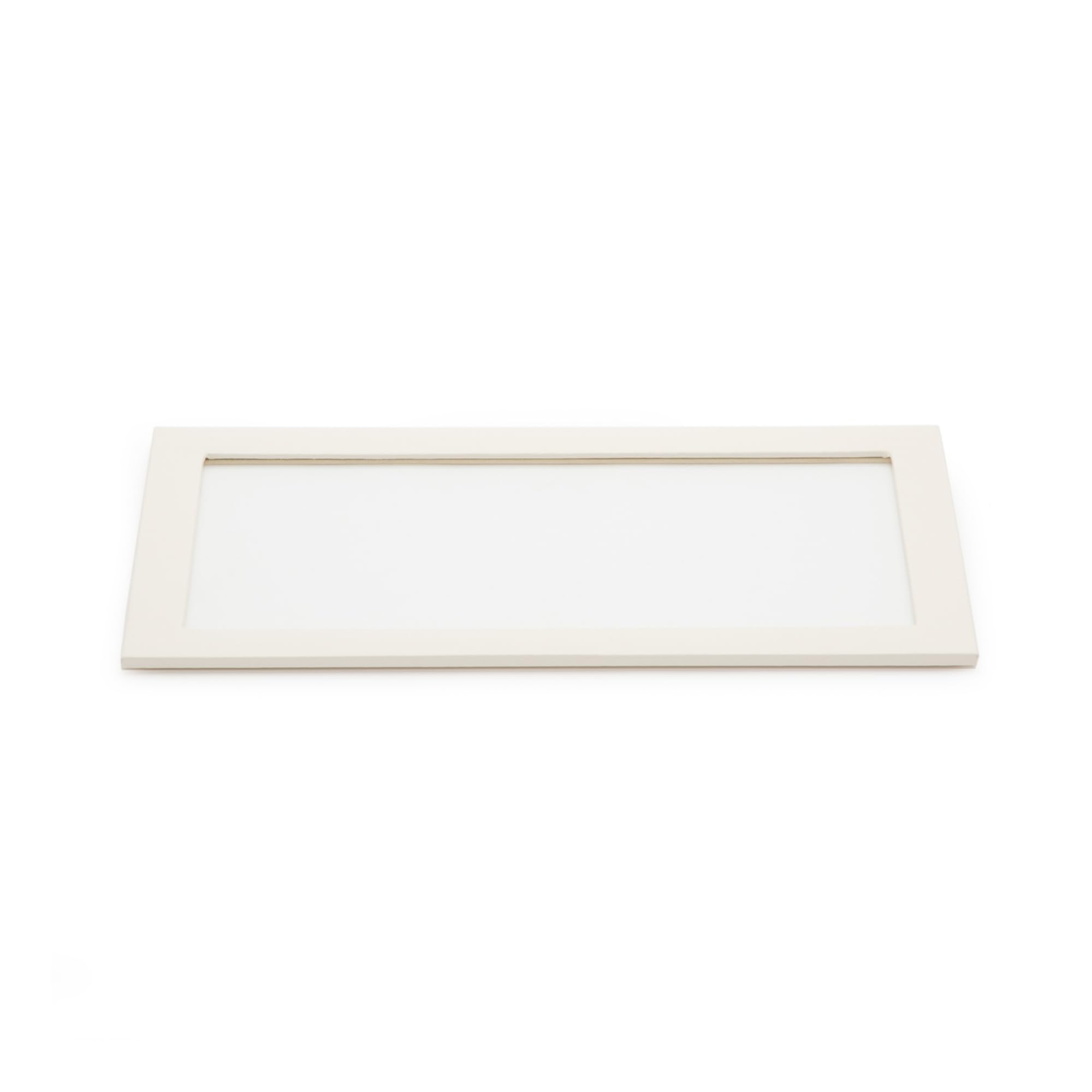 WOLF VAULT Tray with Glass Lid in Ivory - Vegan Leather Organizer Compatible with VAULT Tray Inserts - Perfect for Jewelry Storage, Vanity Organization & Home Decor