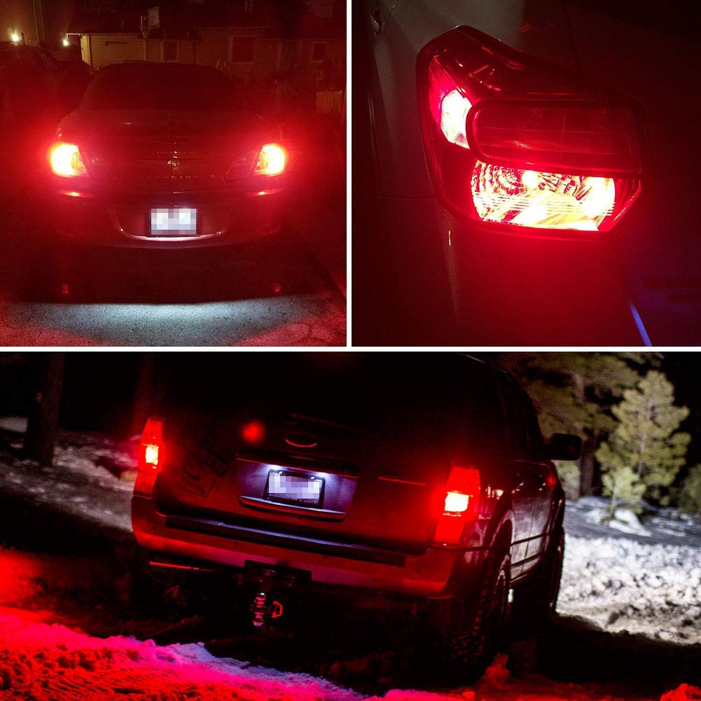 ANTLINE Super Bright 7443 LED Bulbs - 102-SMD 4014 Chips, T20 992 W21W Compatible with 7440 7441 7443 7444 for Brake Tail Lights, Turn Signals & Parking Lights - Brilliant Red (Pack of 2) - Perfect for Cars, Trucks & Motorcycles