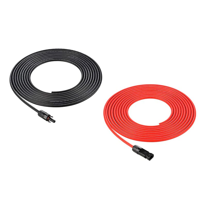 Rich Solar 10 Gauge 10 Feet Solar Panel Extension Cable with MC4 Connectors for Charge Controller | Weatherproof PV Wire for Off-Grid Solar Systems, RV, Boat & Home Solar Panel Installations