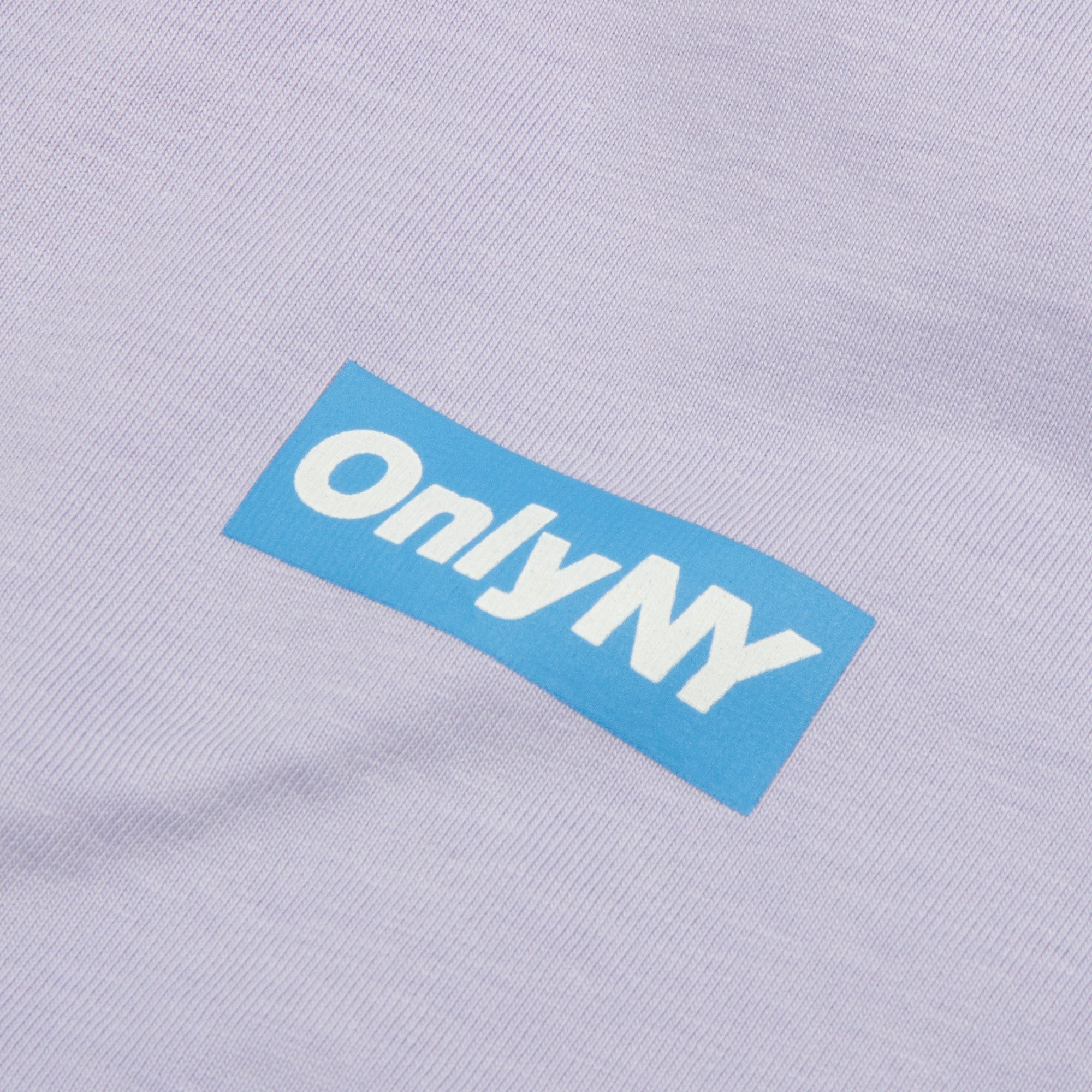 Only NY Block Logo T-Shirt - Soft Cotton Unisex Tee in Lilac | Casual Streetwear for Men & Women