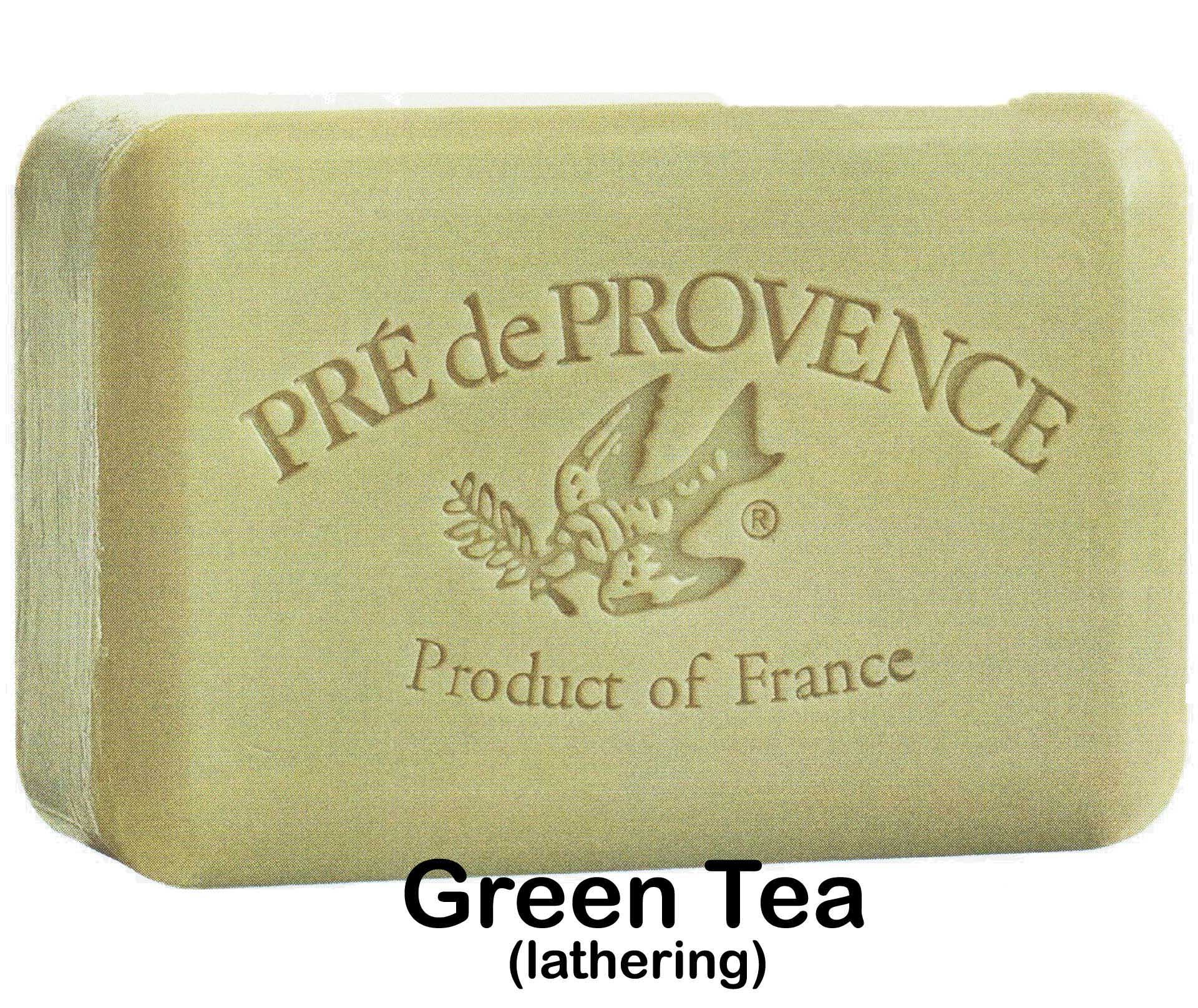Pre de Provence Green Tea Shea Butter Soap Bars - Pack of 18 (150g Each) | Moisturizing & Aromatic for Bath, Shower & Gift Giving