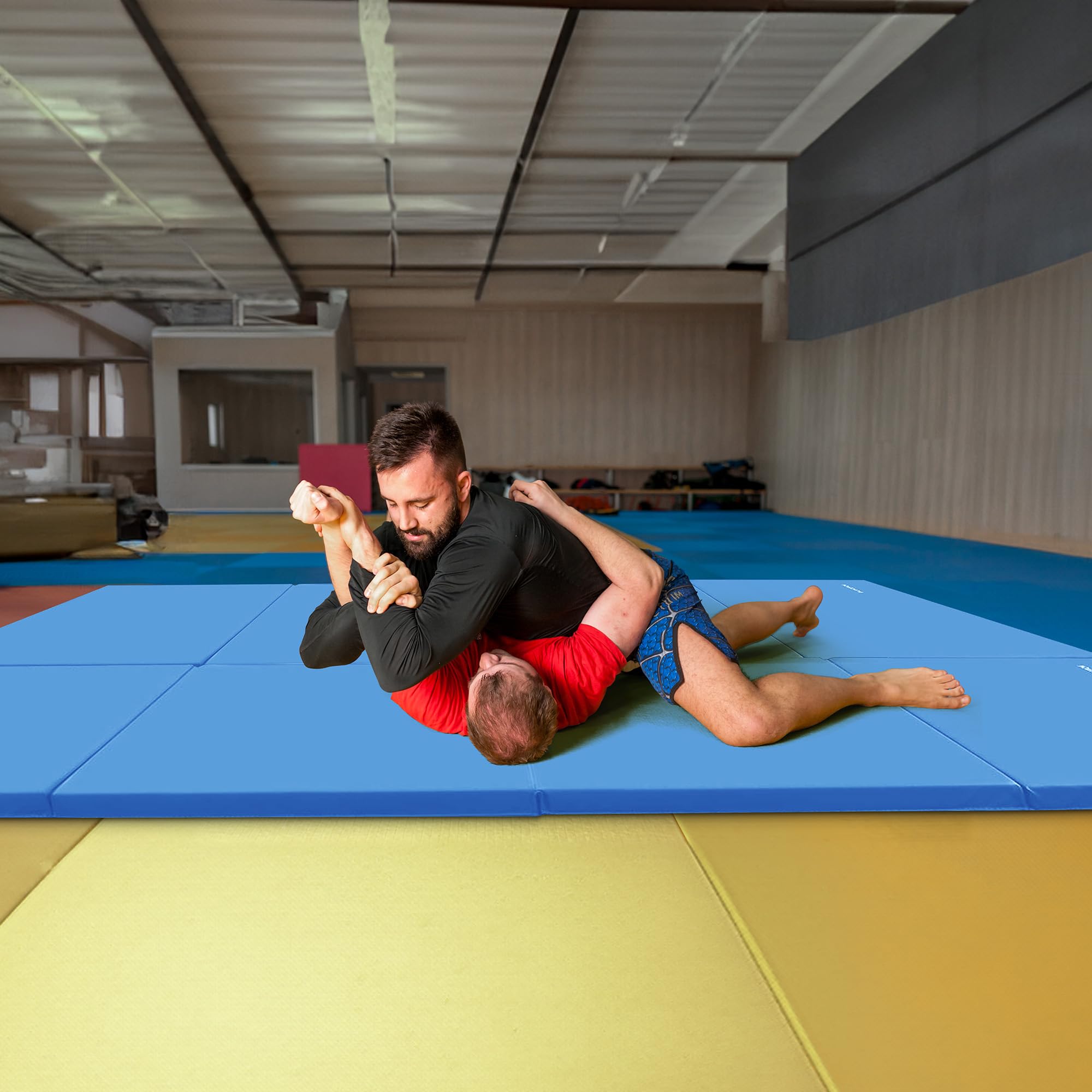 BalanceFrom Foldable Gymnastics Mat for Home Gym, Yoga & Tumbling - Non-Slip Exercise Mat for Kids & Adults - Perfect for Workouts, Stretching & Fitness Training