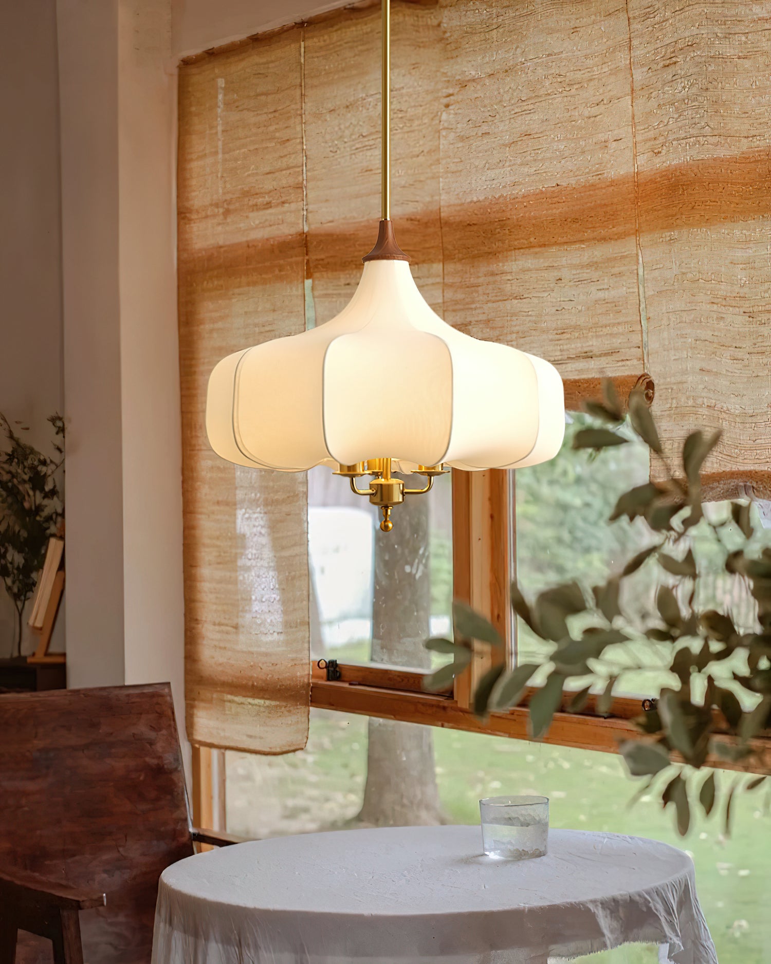 Elegant Aurora Bloom Pendant Light - Modern Crystal Glass Ceiling Lamp for Dining Room, Kitchen Island & Bedroom Decor - Dimmable LED Hanging Light Fixture