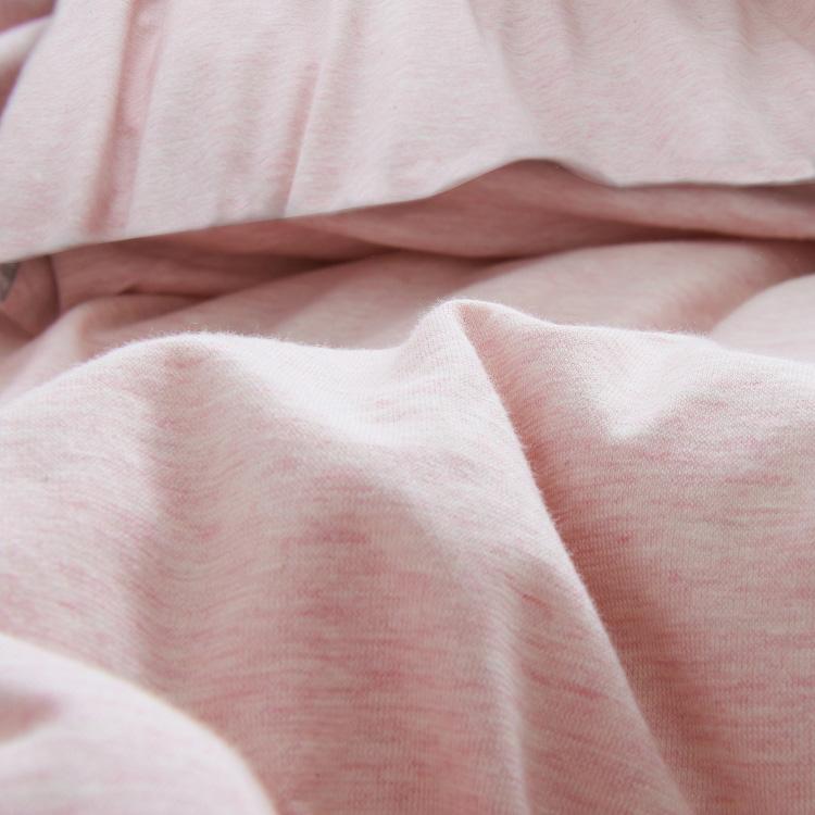 Cotton Pure™ Cravina Pink Jersey Cotton Fitted Sheet Set - Soft & Breathable Bed Sheets for Comfortable Sleep - Perfect for Bedroom, Guest Room & Dorm