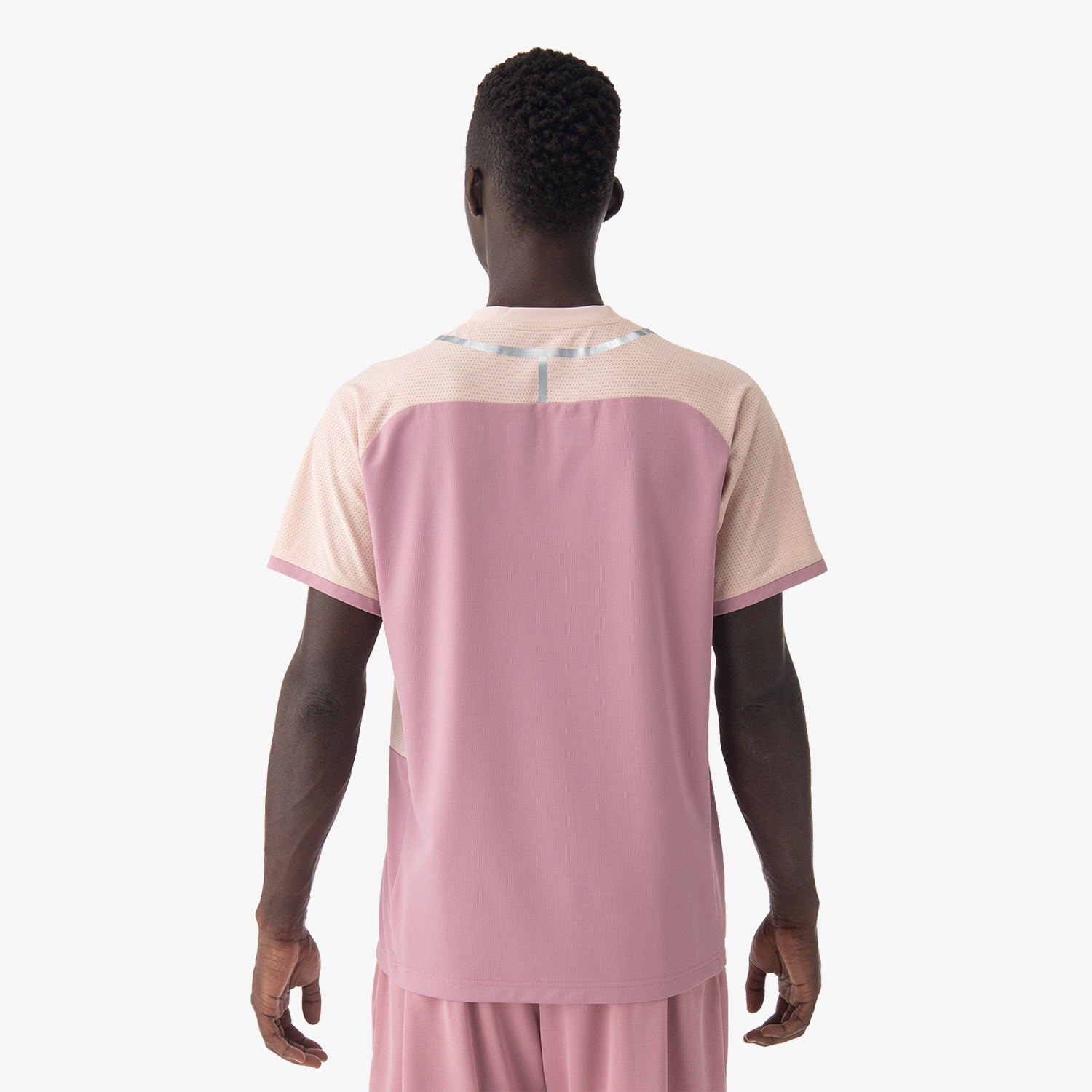 Yonex Men's Crew Neck Performance Tennis Shirt 10633 - Moisture Wicking, Breathable Fabric (Pearl Rose) | Ideal for Tennis, Gym Workouts & Casual Wear
