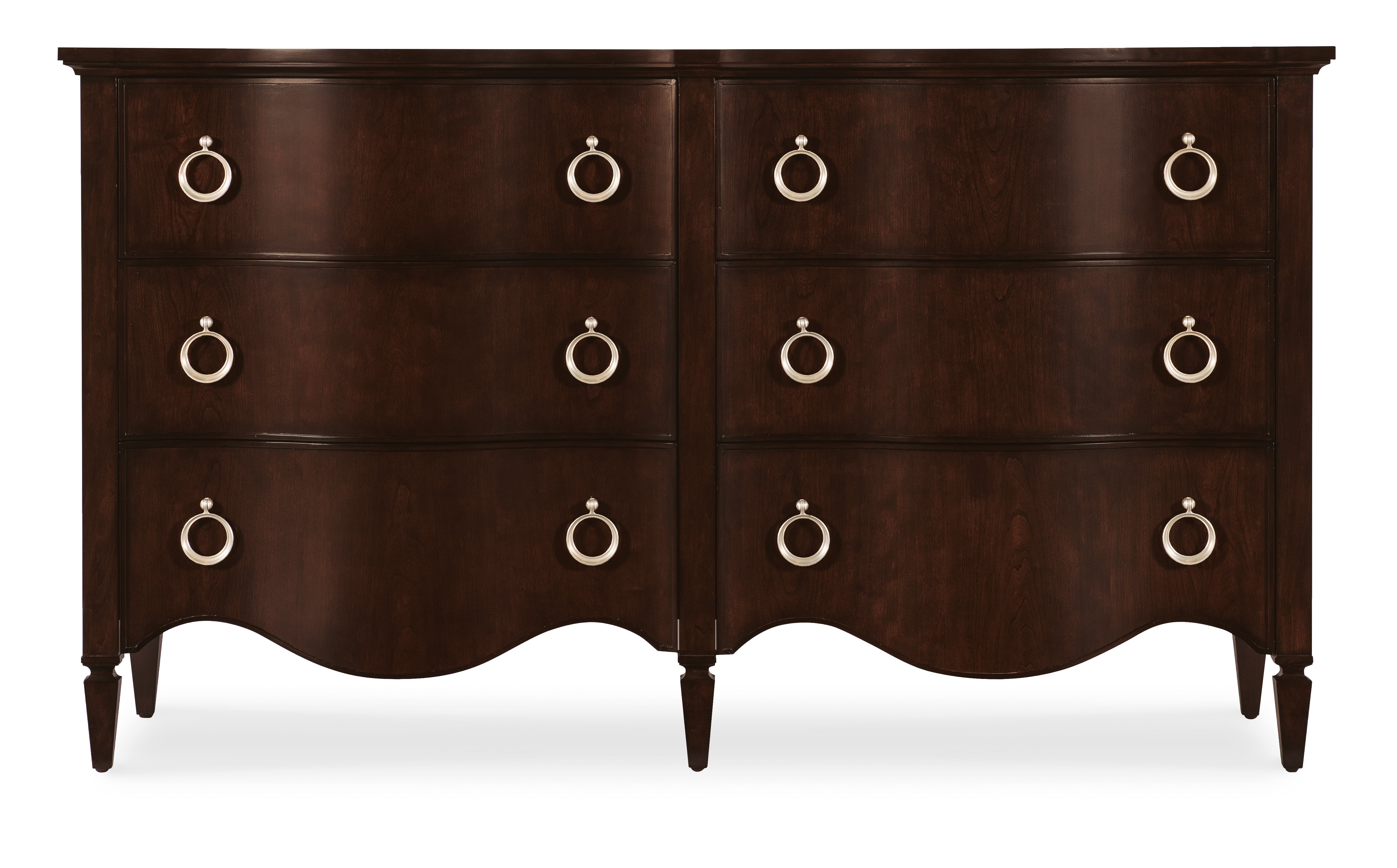 Bella Donna 6-Drawer Dresser - Modern Wooden Chest of Drawers for Bedroom, Living Room & Nursery Storage Organization