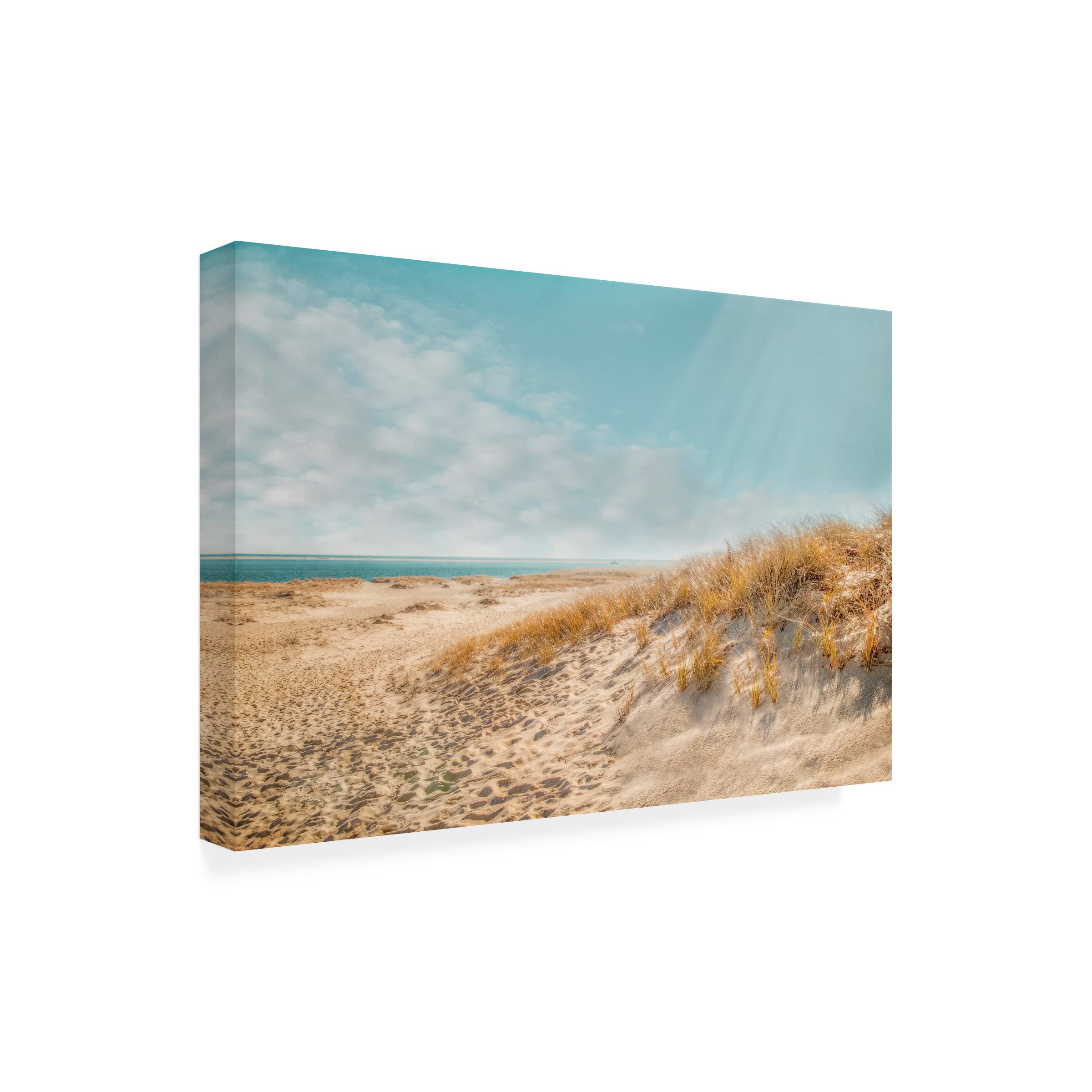 Brooke T Ryan 'Chatham Lighthouse Beach' Canvas Wall Art Print - Coastal Decor for Living Room, Bedroom & Office - Trademark Fine Art Collection