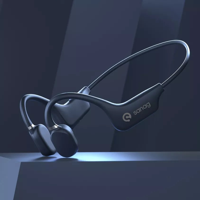 Sanag A5X Pro Open Ear Wireless Bluetooth Sports Headphones - Air Conduction Technology for Running, Cycling & Gym Workouts - Sweatproof & Lightweight Design