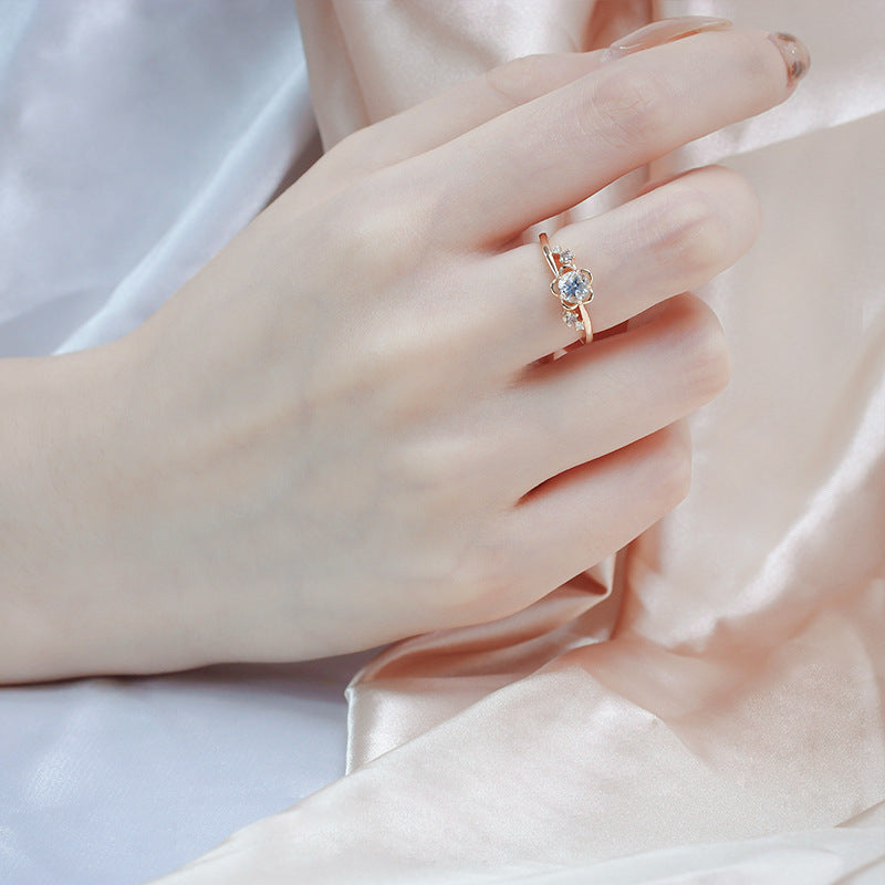 Natural Swiss Blue Topaz & Tanzanite Ring | Elegant 925 Sterling Silver Jewelry for Women | Perfect for Weddings, Anniversaries & Special Occasions