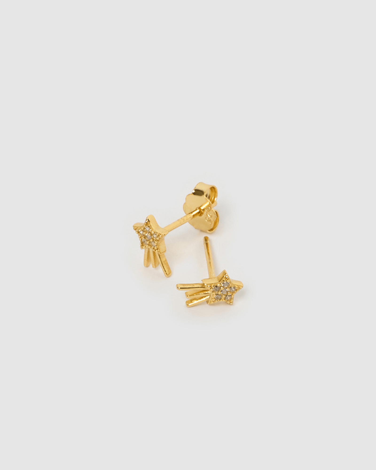 Izoa Astrid Stud Earrings - 14K Gold Plated Minimalist Earrings for Women, Perfect for Everyday Wear & Gift Giving