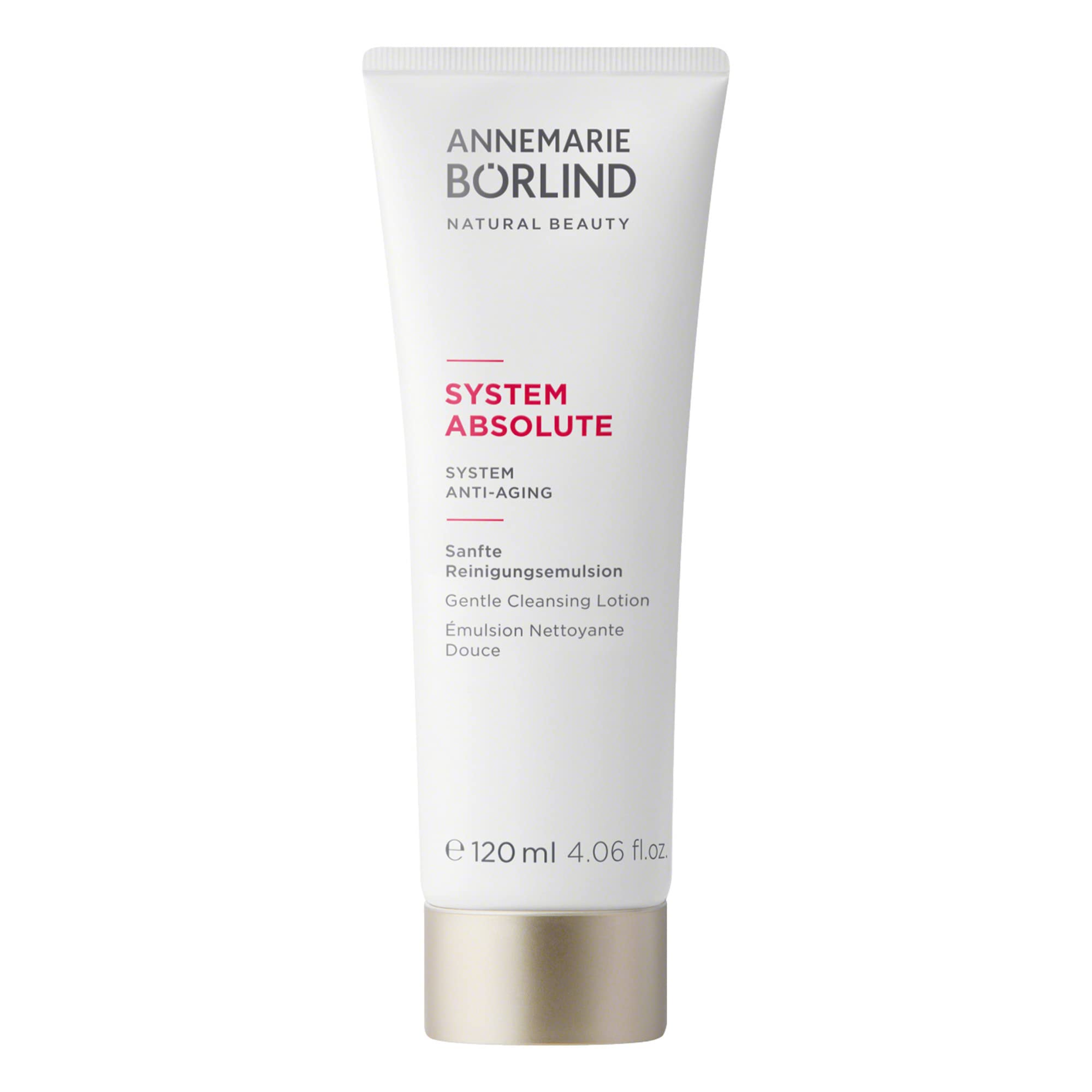 Annemarie Borlind System Absolute Anti-Aging Cleansing Lotion 120ml - Gentle Face Wash for Mature Skin, Wrinkle Reduction & Hydration | Perfect for Daily Skincare Routine & Nighttime Regimen