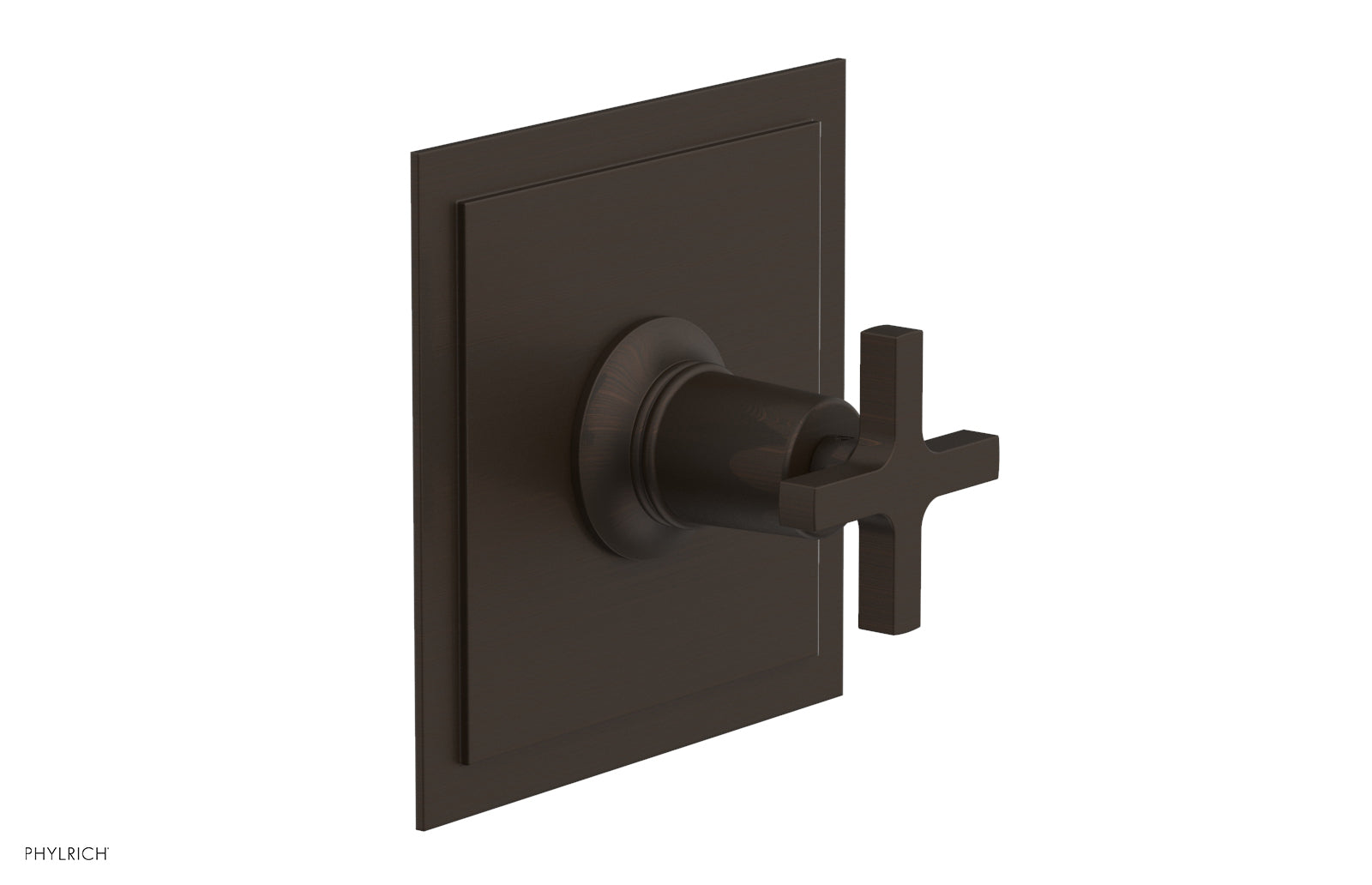 HEX MODERN Pressure Balance Shower Plate & Cross Handle Trim Kit - Chrome Finish for Modern Bathroom - Perfect for Bathroom Renovation and Home Upgrade
