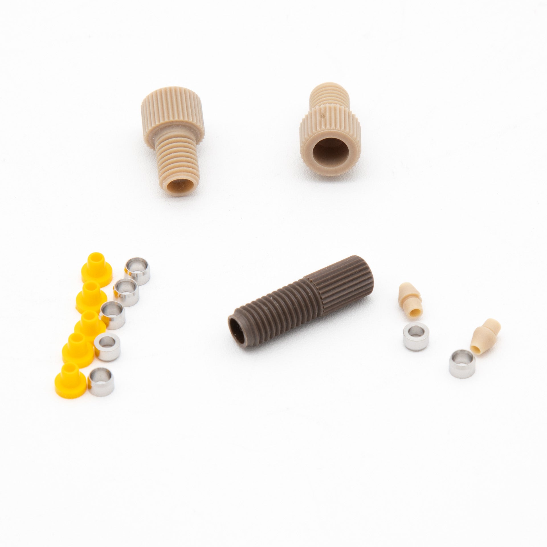 1/16 Inch Nuts and Ferrules Kit - Brass Compression Fittings for Hydraulic, Pneumatic, and Plumbing Systems | Perfect for DIY Repairs, Industrial Applications, and Home Improvement Projects