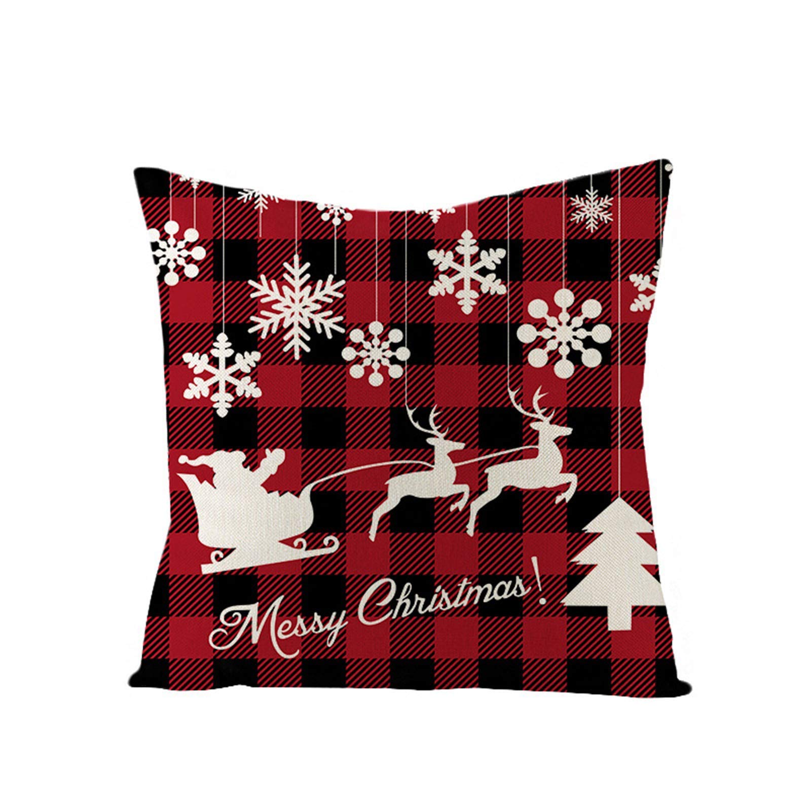 Christmas Decor Cushion Cover - Festive Holiday Throw Pillow Case 20x20 - Cozy Home Decor for Living Room, Sofa & Bed - Perfect for Family Gatherings and Winter Celebrations