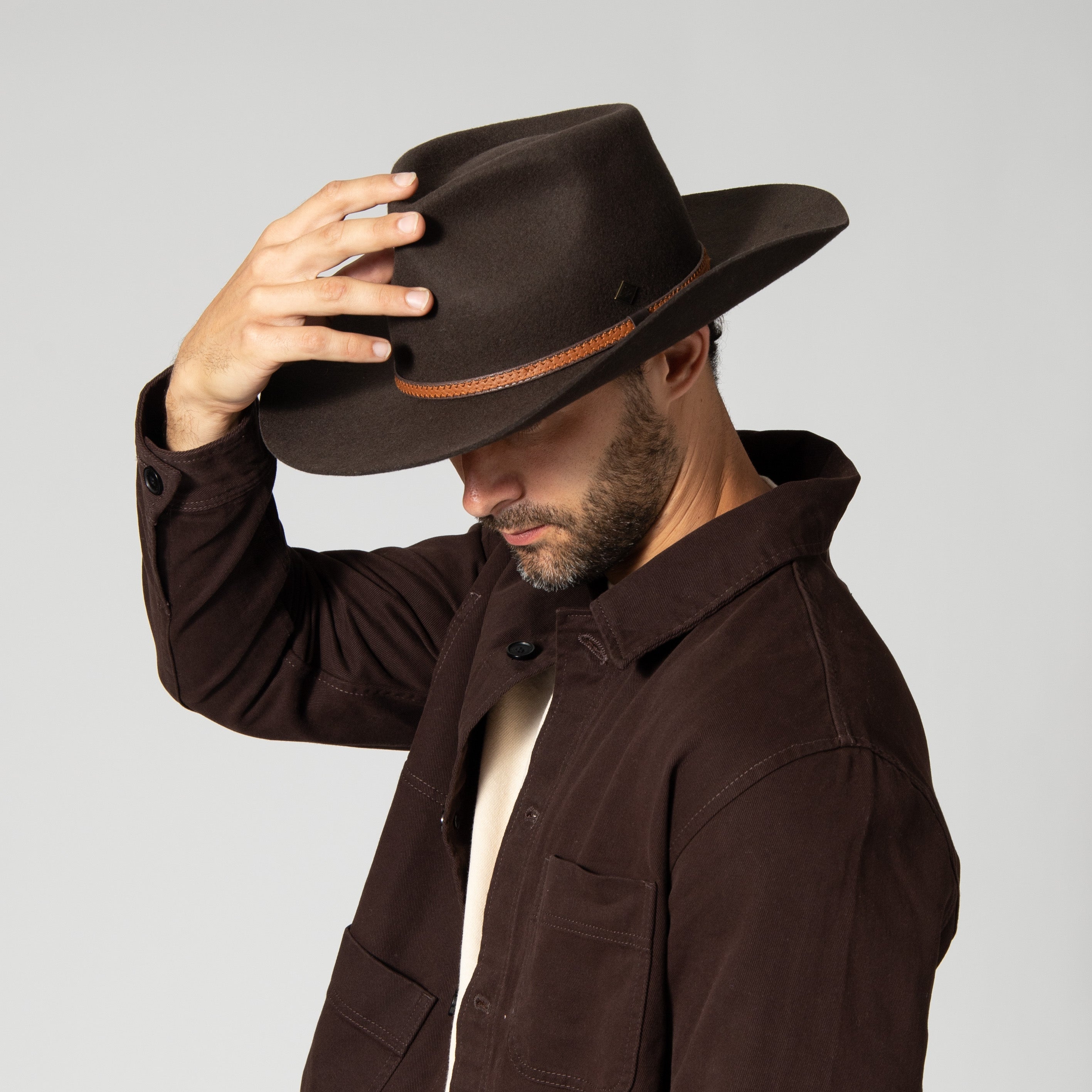 Stylish Men's Wool Felt Western Fedora Hat with Faux Leather Band - Perfect for Cowboy Rodeo, Country Music Festivals & Outdoor Adventures