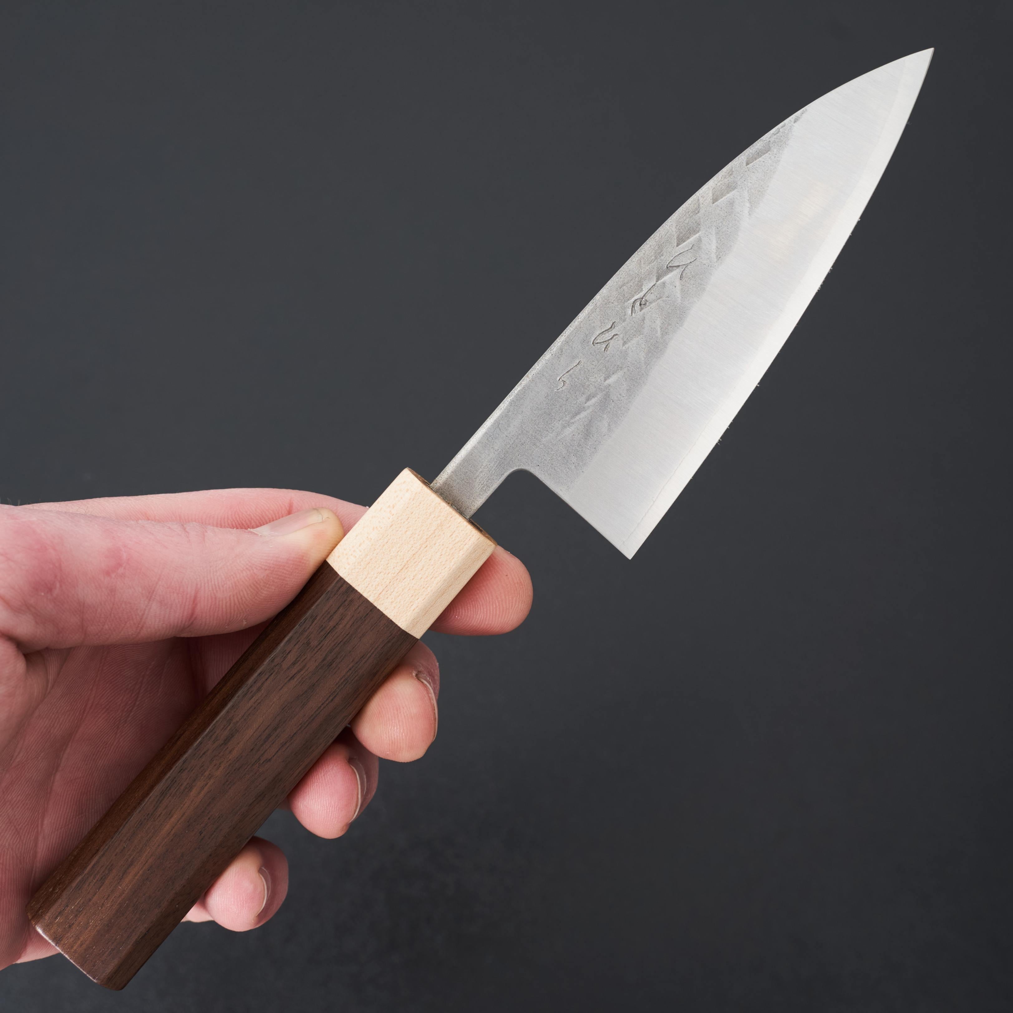 Hitohira TD SLD Tsuchime Utility Knife 105mm - Premium Japanese Stainless Steel Kitchen Knife for Slicing, Dicing & Food Prep
