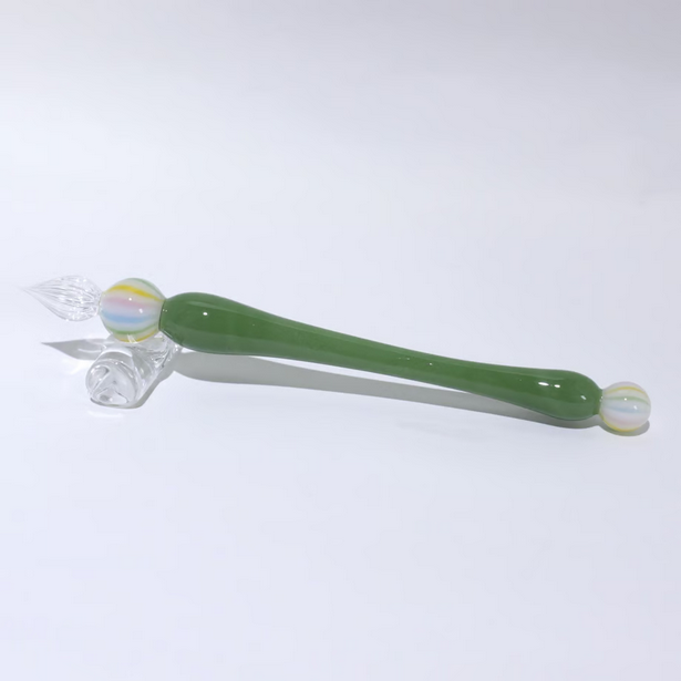 Japanese Glass Dip Pen - Candy & Matcha Green Colors - Perfect Gift for Writers, Calligraphy Enthusiasts & Artists - Ideal for Hand Lettering, Journaling & Creative Writing