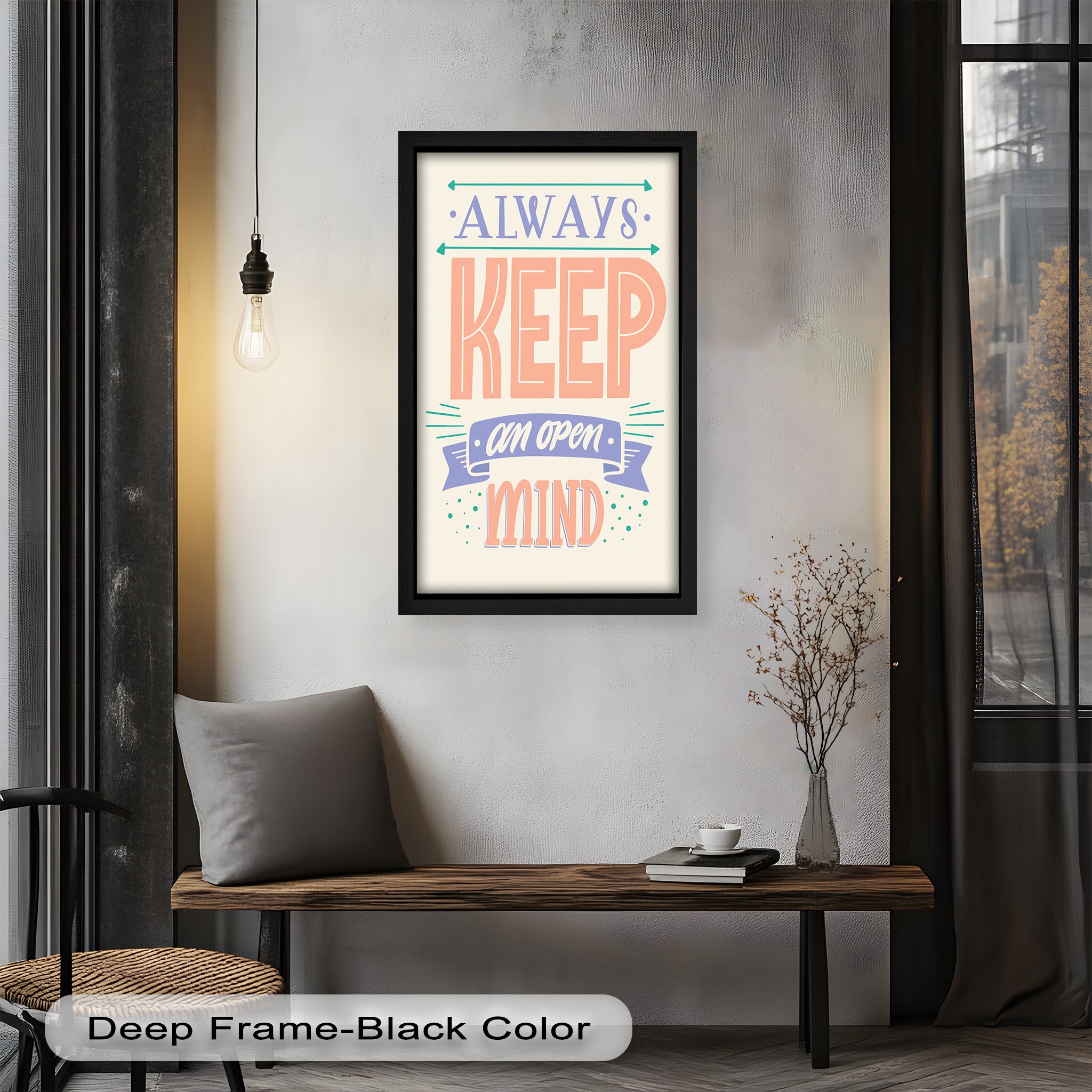 Pastel Typography Oil Painting - Inspirational Wall Art for Home & Office Decor - Perfect for Living Room, Bedroom, or Gift