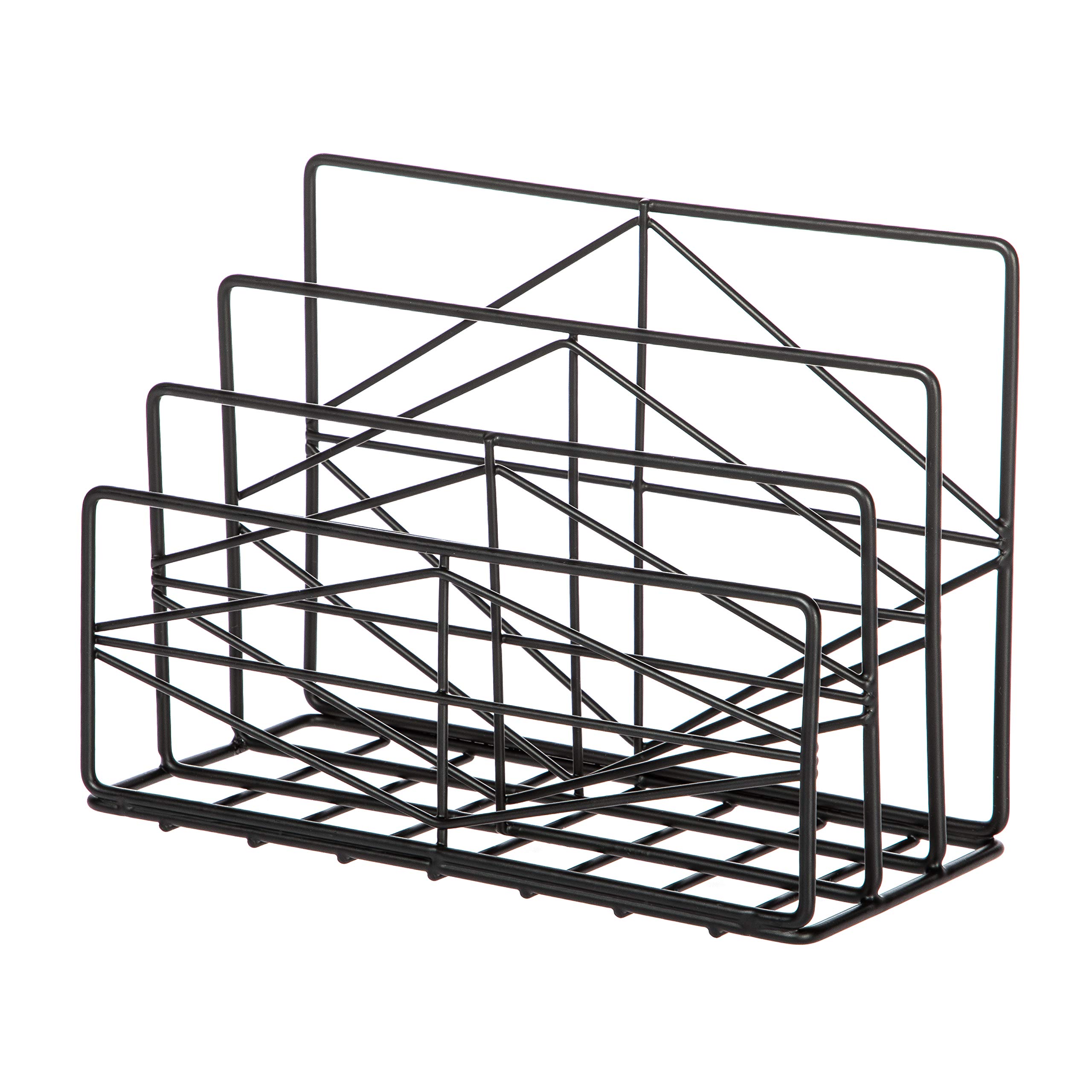 3-Slot Letter Organizer for Office Desk - Home Zone Living File Holder | Perfect for Mail, Bills & Documents Organization